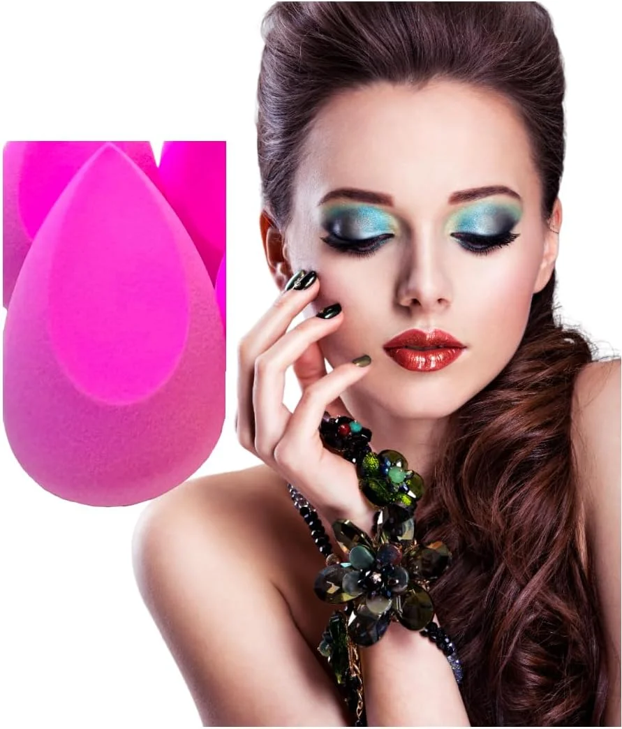 اسفنج آرایشی بزرگ 4 تکه (بسته چهار عددی - رنگ صورتی) ایده آل برای کرم پودر، هایلایتر، پودر، کرم یا آرایش مایع برای خانم ها اسفنج آرایشی بزرگ 4 تکه (بسته چهار عددی - رنگ صورتی) ایده آل برای کرم پودر، هایلایتر، پودر، کرم یا آرایش مایع برای خانم ها