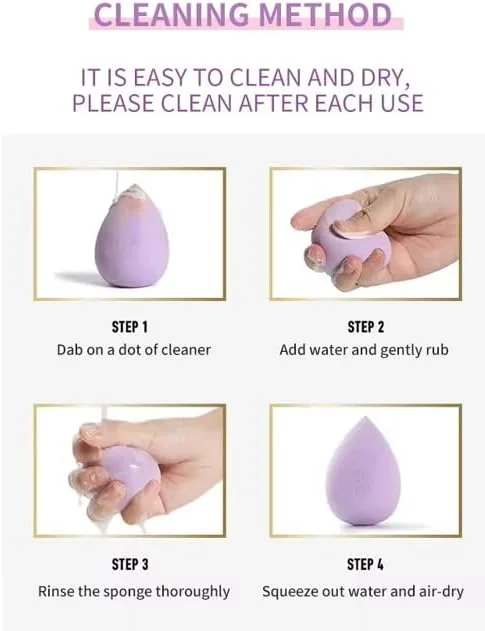 اسفنج آرایشی بزرگ 4 تکه (بسته چهار عددی - رنگ صورتی) ایده آل برای کرم پودر، هایلایتر، پودر، کرم یا آرایش مایع برای خانم ها اسفنج آرایشی بزرگ 4 تکه (بسته چهار عددی - رنگ صورتی) ایده آل برای کرم پودر، هایلایتر، پودر، کرم یا آرایش مایع برای خانم ها