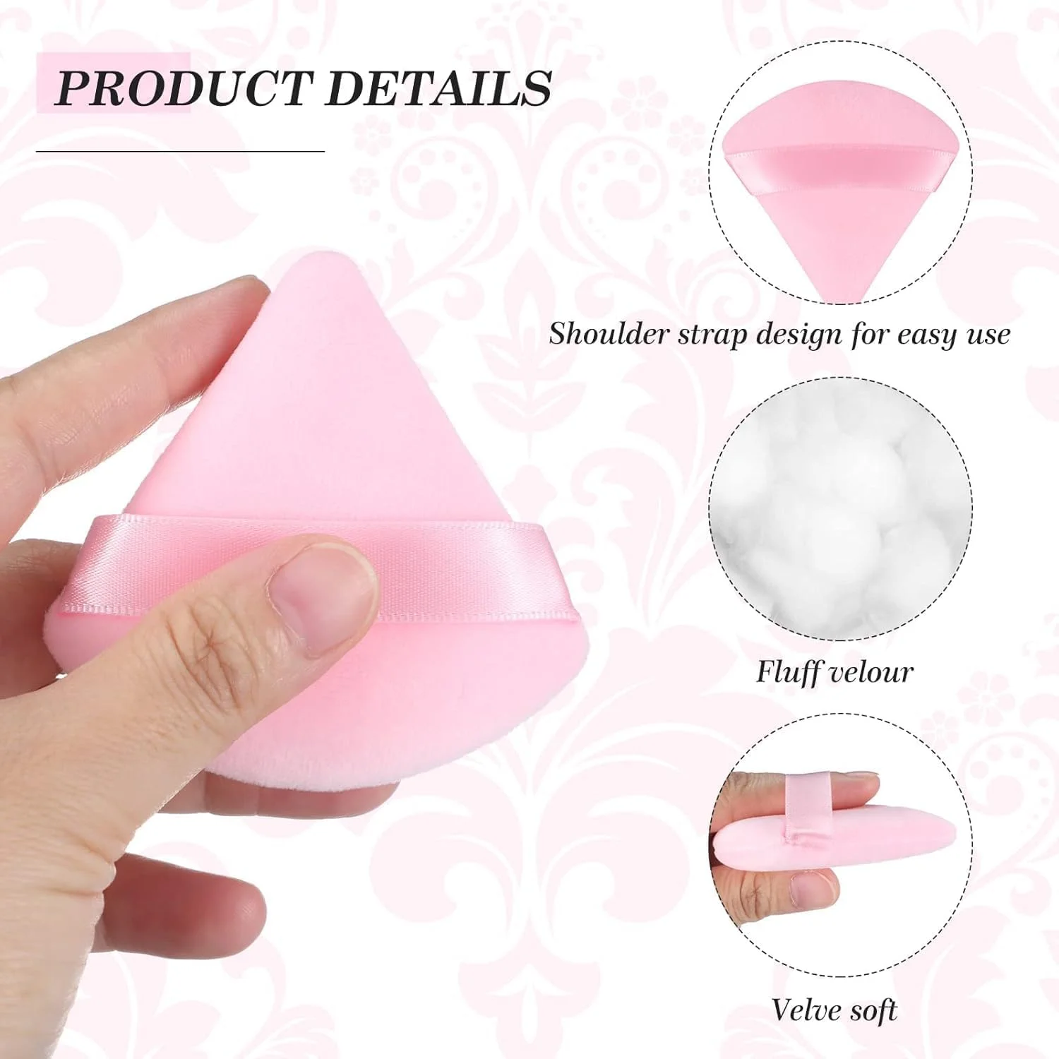 پدهای مثلثی پودر آرایشی FUIN، 2 عدد، پد آرایشی، پد پودر، اسفنج پودر مخملی نرم، اسفنج های مثلثی قابل استفاده مجدد با بند، برای پودر فیکس، لوازم آرایشی، کرم پودر، آرایش مرطوب و خشک (مشکی، صورتی) پدهای مثلثی پودر آرایشی FUIN، 2 عدد، پد آرایشی، پد پودر، اسفنج پودر مخملی نرم، اسفنج های مثلثی قابل استفاده مجدد با بند، برای پودر فیکس، لوازم آرایشی، کرم پودر، آرایش مرطوب و خشک (مشکی، صورتی)