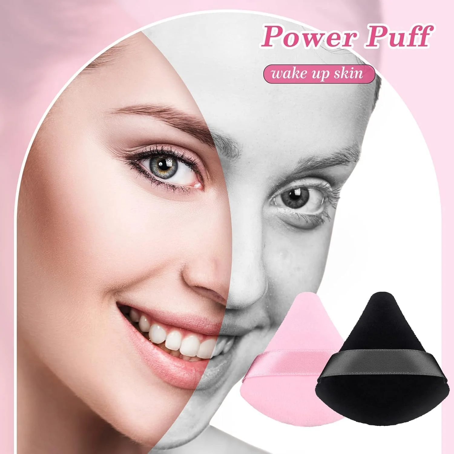 پدهای مثلثی پودر آرایشی FUIN، 2 عدد، پد آرایشی، پد پودر، اسفنج پودر مخملی نرم، اسفنج های مثلثی قابل استفاده مجدد با بند، برای پودر فیکس، لوازم آرایشی، کرم پودر، آرایش مرطوب و خشک (مشکی، صورتی) پدهای مثلثی پودر آرایشی FUIN، 2 عدد، پد آرایشی، پد پودر، اسفنج پودر مخملی نرم، اسفنج های مثلثی قابل استفاده مجدد با بند، برای پودر فیکس، لوازم آرایشی، کرم پودر، آرایش مرطوب و خشک (مشکی، صورتی)