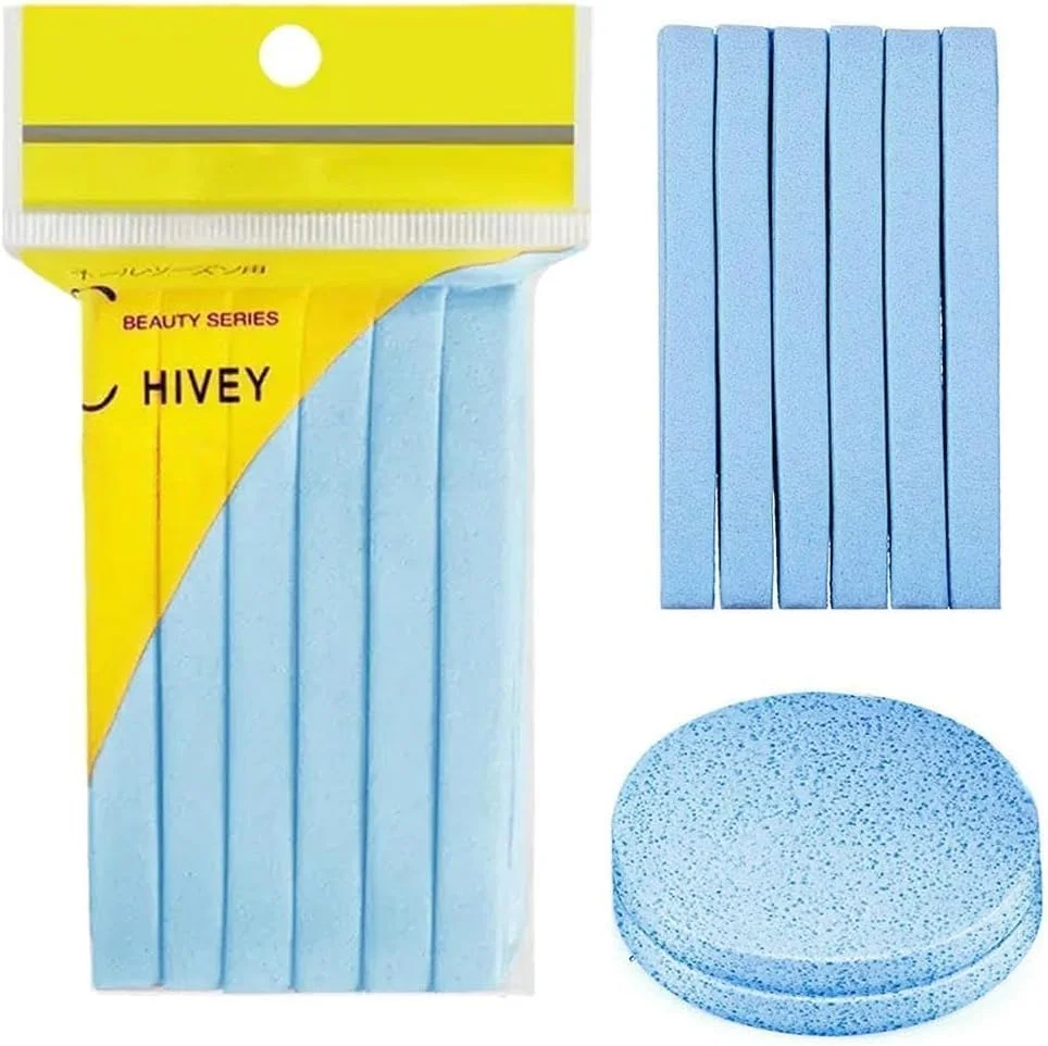 اسفنج پاک کننده صورت 240 عددی، اسفنج فشرده گرد برای شستشوی صورت و پاک کردن آرایش، پد اسفنجی 8 سانتی متری PVA، ابزار حرفه ای پاک کننده آرایش و مراقبت از پوست (آبی)
