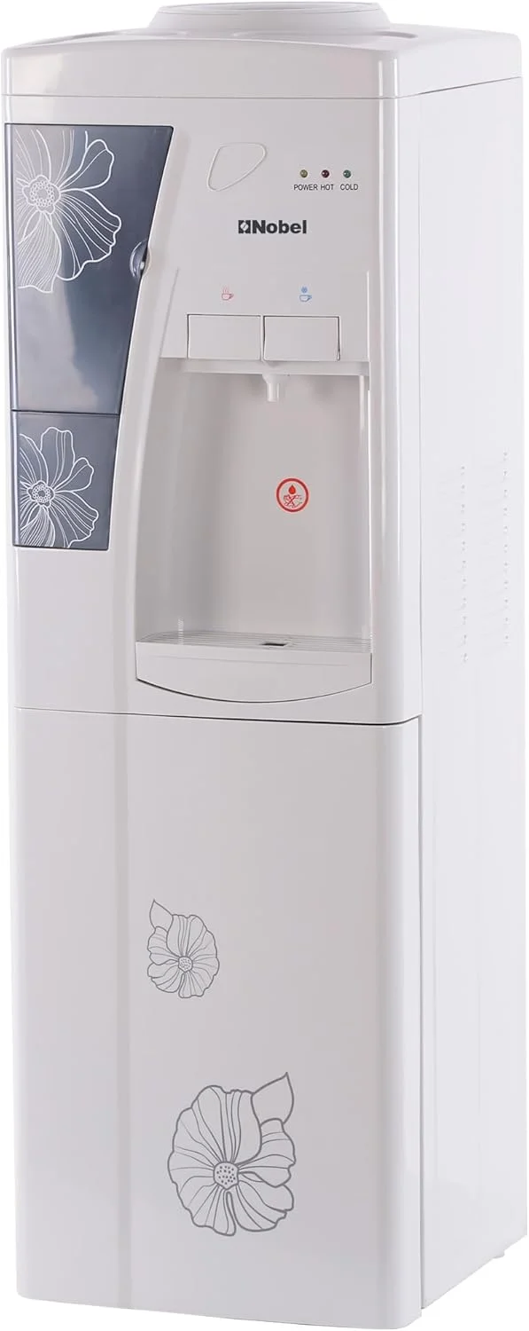 آبسردکن ایستاده نوبل مدل NWD1609 با توان 550 وات، دارای آب گرم و سرد، ظرفیت 5 لیتر آب گرم و 2 لیتر آب سرد در ساعت، کابینت ذخیره سازی، سیستم خنک کننده کمپرسور و سیستم گرمایشی