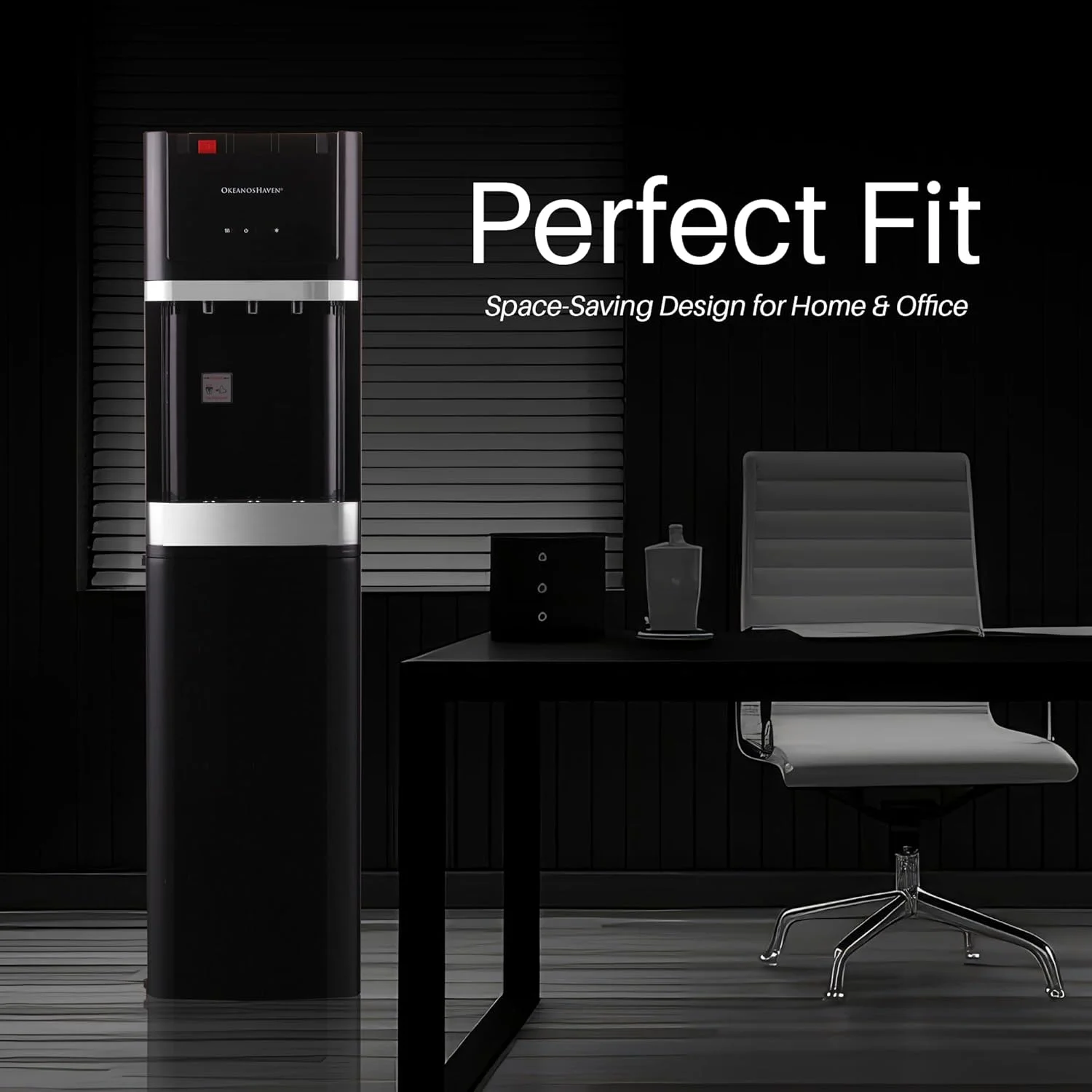 OkeanosHaven Water Dispenser with LED Indicator, Compressor Cooling, Bottom Loaded Tanks, Hot & Cold Water, Compact Design for Home & Office OkeanosHaven Water Dispenser with LED Indicator, Compressor Cooling, Bottom Loaded Tanks, Hot & Cold Water, Compact Design for Home & Office