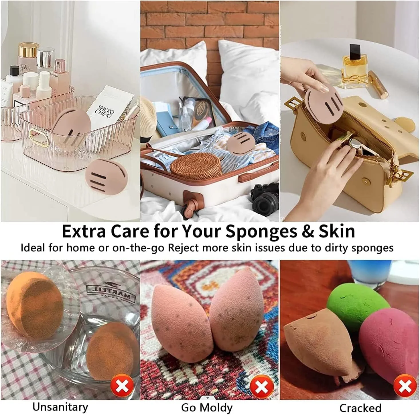 جا اسفنجی آرایشی اکسفور، محفظه سیلیکونی قابل حمل برای خشک کردن اسفنج آرایشی، جعبه نگهداری تخم مرغی شکل، محفظه محافظ پودر آرایشی (خاکی، 1 عدد) جا اسفنجی آرایشی اکسفور، محفظه سیلیکونی قابل حمل برای خشک کردن اسفنج آرایشی، جعبه نگهداری تخم مرغی شکل، محفظه محافظ پودر آرایشی (خاکی، 1 عدد)