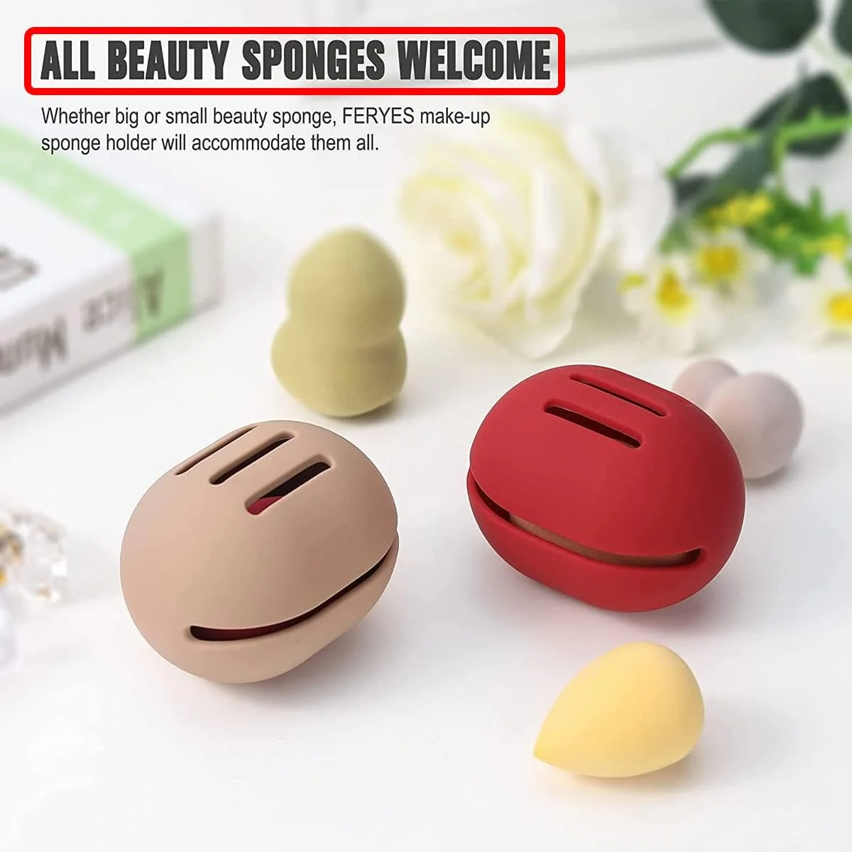 جا اسفنجی آرایشی اکسفور، محفظه سیلیکونی قابل حمل برای خشک کردن اسفنج آرایشی، جعبه نگهداری تخم مرغی شکل، محفظه محافظ پودر آرایشی (خاکی، 1 عدد) جا اسفنجی آرایشی اکسفور، محفظه سیلیکونی قابل حمل برای خشک کردن اسفنج آرایشی، جعبه نگهداری تخم مرغی شکل، محفظه محافظ پودر آرایشی (خاکی، 1 عدد)