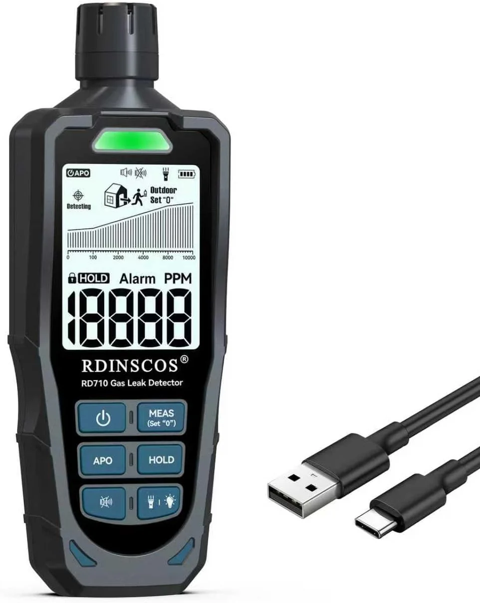 دستگاه تشخیص گازهای قابل اشتعال شارژی - ردیاب دستی همه کاره پروپان، متان و گاز مایع با سنسور فیگارو با حساسیت بالا برای تشخیص نشت گاز در خانه، RV و صنعت دستگاه تشخیص گازهای قابل اشتعال شارژی - ردیاب دستی همه کاره پروپان، متان و گاز مایع با سنسور فیگارو با حساسیت بالا برای تشخیص نشت گاز در خانه، RV و صنعت