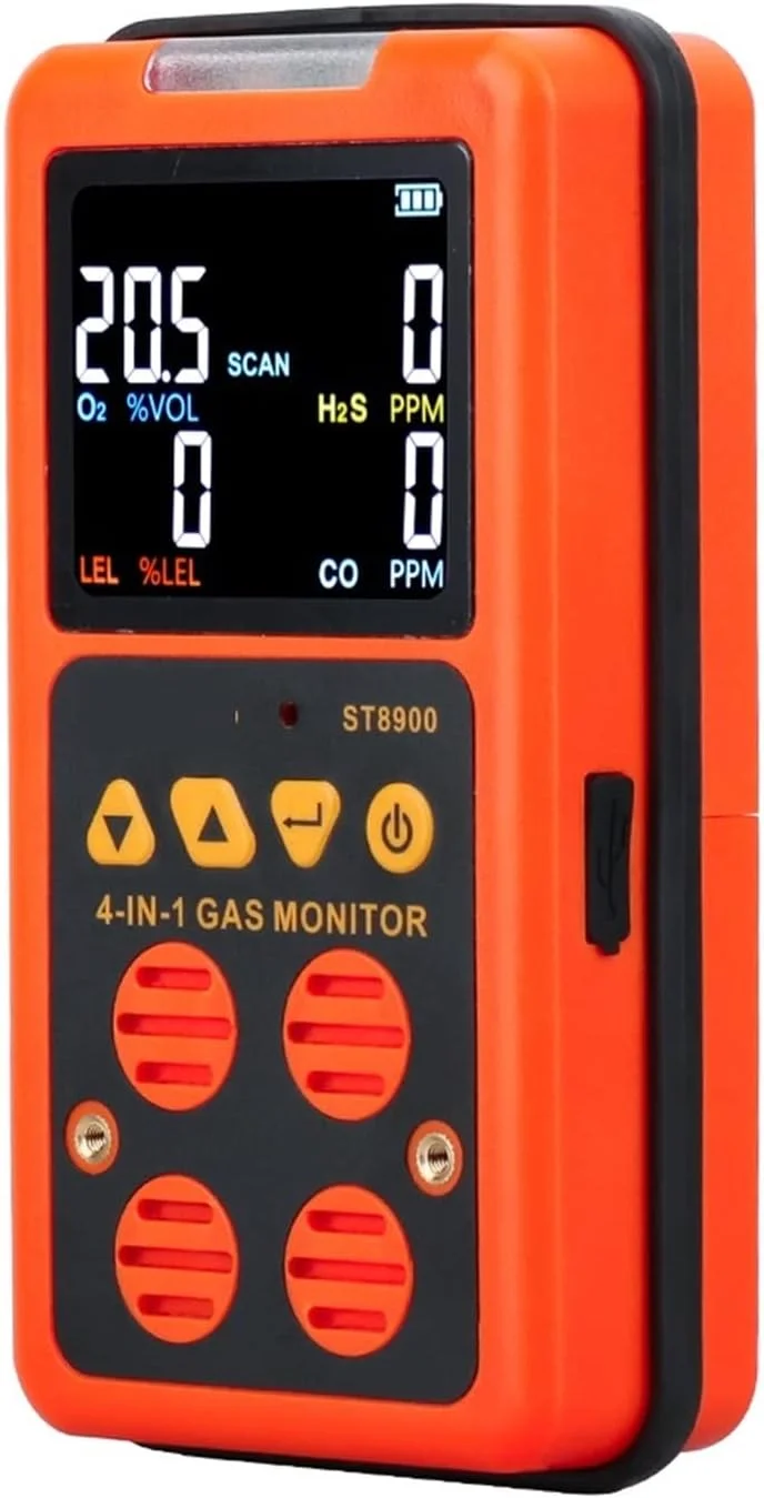 سنسور نشت یاب چندگانه گاز JIKWME 4 در 1، آشکارساز گاز چندگانه، صفحه نمایش گاز اکسیژن O2، سولفید هیدروژن H2S، مونوکسید کربن CO، گاز قابل احتراق LEL، آنالایزر گاز، دقت و حساسیت بالا سنسور نشت یاب چندگانه گاز JIKWME 4 در 1، آشکارساز گاز چندگانه، صفحه نمایش گاز اکسیژن O2، سولفید هیدروژن H2S، مونوکسید کربن CO، گاز قابل احتراق LEL، آنالایزر گاز، دقت و حساسیت بالا