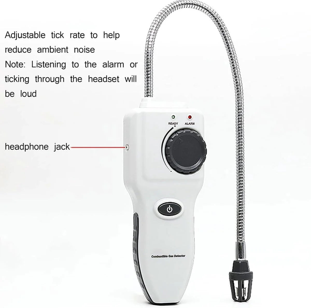 دستگاه تشخیص نشت گاز قابل حمل، گازسنج دستی با پروب گردن غازی انعطاف پذیر 13.8 اینچی، آلارم صوتی و زنگ، حساسیت 50ppm متان و پاسخ سریع، برای آشپزخانه ها، حمام ها، اجاق گاز دستگاه تشخیص نشت گاز قابل حمل، گازسنج دستی با پروب گردن غازی انعطاف پذیر 13.8 اینچی، آلارم صوتی و زنگ، حساسیت 50ppm متان و پاسخ سریع، برای آشپزخانه ها، حمام ها، اجاق گاز
