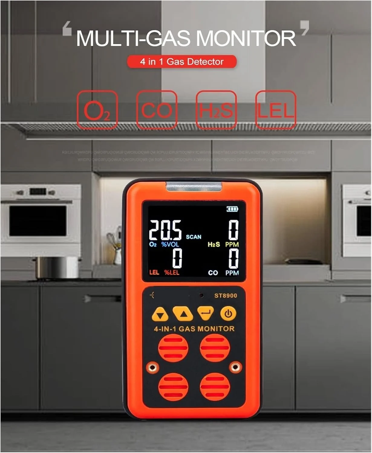 سنسور تشخیص نشت گاز چندگانه QCARSO، دستگاه تشخیص گاز 4 در 1، مانیتور گاز اکسیژن O2، سولفید هیدروژن H2S، مونوکسید کربن CO، گاز قابل احتراق LEL، آنالایزر گاز با دقت و حساسیت بالا سنسور تشخیص نشت گاز چندگانه QCARSO، دستگاه تشخیص گاز 4 در 1، مانیتور گاز اکسیژن O2، سولفید هیدروژن H2S، مونوکسید کربن CO، گاز قابل احتراق LEL، آنالایزر گاز با دقت و حساسیت بالا