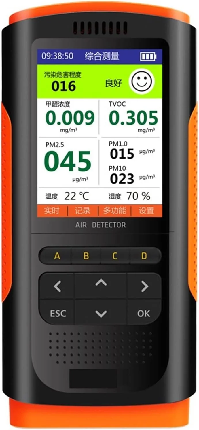 سنسور نشت گاز چندگانه JIKWME، فرمالدهید متر قابل حمل، سنسور رطوبت دیجیتال، تستر کیفیت هوا، صفحه نمایش، متر آلودگی، گرد و غبار میکرومتری، دقت و حساسیت بالا در محیط داخلی سنسور نشت گاز چندگانه JIKWME، فرمالدهید متر قابل حمل، سنسور رطوبت دیجیتال، تستر کیفیت هوا، صفحه نمایش، متر آلودگی، گرد و غبار میکرومتری، دقت و حساسیت بالا در محیط داخلی