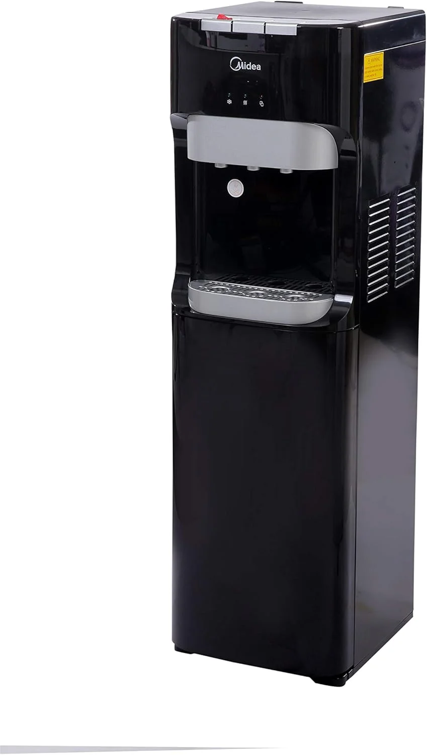 آبسردکن میدیا، بارگیری از پایین، آب گرم، سرد و دمای محیط، فناوری یخ سرد، نشانگر خالی بودن بطری، ایستاده، قفل ایمنی کودک، مناسب برای خانه، دفتر و آبدارخانه، مشکی، YL1633S