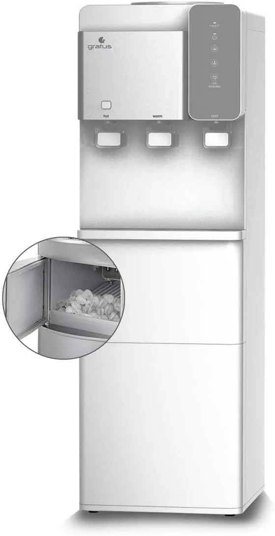 یخ ساز گراتوس با آبسردکن سه شیر (سفید)، مدل GWID1100ACR1DX