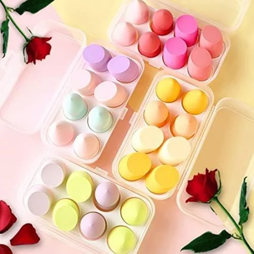 اسفنج آرایشی ECVV Beauty Blender - بسته 8 عددی اسفنج مخلوط کننده کرم پودر، ایده آل برای آرایش خانم ها، هایلایترها، پودر، کرم یا استفاده از مایعات، |رنگ و شکل تصادفی| اسفنج آرایشی ECVV Beauty Blender - بسته 8 عددی اسفنج مخلوط کننده کرم پودر، ایده آل برای آرایش خانم ها، هایلایترها، پودر، کرم یا استفاده از مایعات، |رنگ و شکل تصادفی|