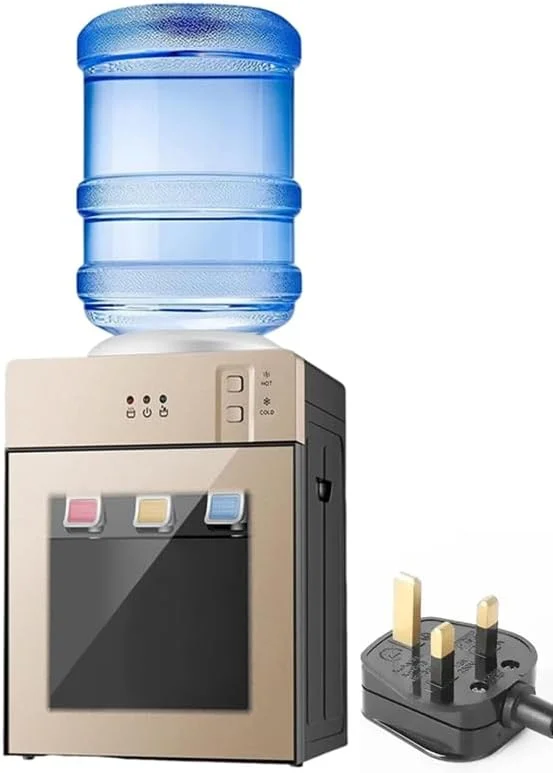 آبسردکن رومیزی Beauenty، مناسب برای بطری های 3 یا 5 گالن، آبسردکن با بارگیری از بالا، دارای 3 تنظیمات دما آب سرد و گرم، مناسب برای خانه، دفتر، خوابگاه (طلایی) آبسردکن رومیزی Beauenty، مناسب برای بطری های 3 یا 5 گالن، آبسردکن با بارگیری از بالا، دارای 3 تنظیمات دما آب سرد و گرم، مناسب برای خانه، دفتر، خوابگاه (طلایی)