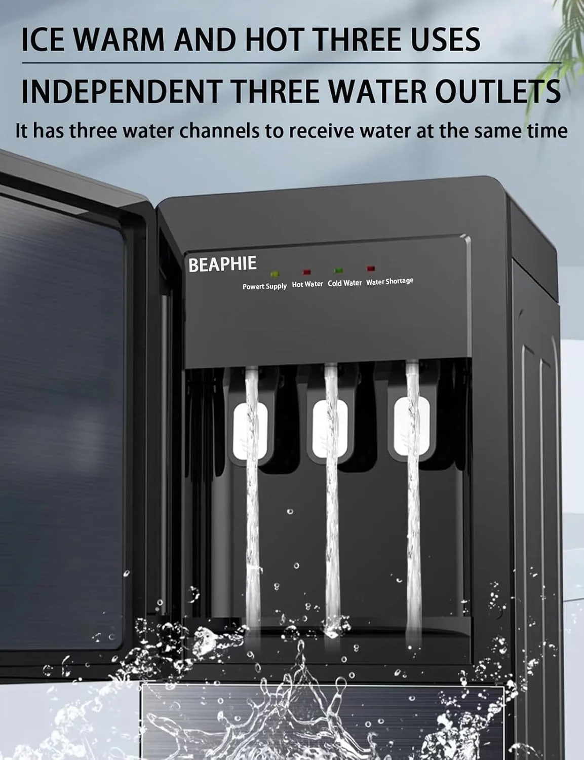 آبسردکن ایستاده بیفی با بارگیری از پایین، آب سرد 6-8 درجه سانتیگراد، کمپرسور خنک کننده با دمای گرم و نرمال، دارای 3 خروجی دما، مناسب برای بطری های 3 و 5 گالنی، برای خانه، دفتر، اتاق نشیمن آبسردکن ایستاده بیفی با بارگیری از پایین، آب سرد 6-8 درجه سانتیگراد، کمپرسور خنک کننده با دمای گرم و نرمال، دارای 3 خروجی دما، مناسب برای بطری های 3 و 5 گالنی، برای خانه، دفتر، اتاق نشیمن