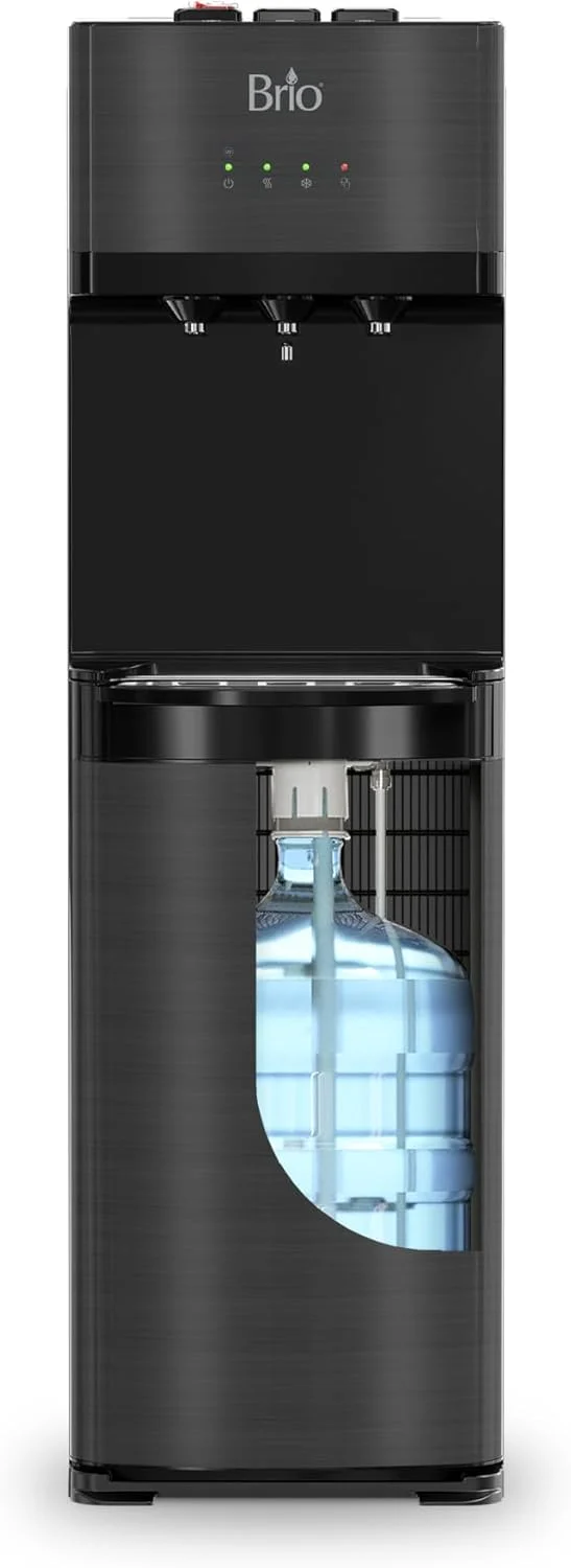 Brio Self Cleaning Bottom Loading Water Cooler Water Dispenser Black Stainless Steel 3 Temperature Settings Hot, Room & Cold Water UL/Energy Star Approved, CLBL520SCBLK Brio Self Cleaning Bottom Loading Water Cooler Water Dispenser Black Stainless Steel 3 Temperature Settings Hot, Room & Cold Water UL/Energy Star Approved, CLBL520SCBLK