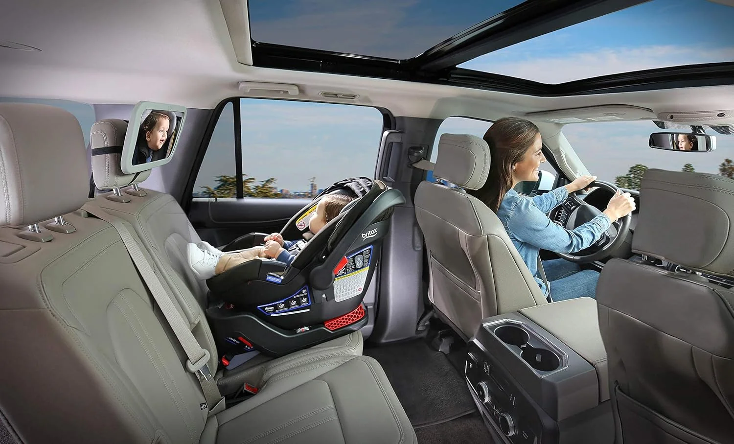 آینه خودرو کودک Britax برای صندلی عقب - دید واضح XL - به راحتی تنظیم می شود - تست تصادف شده - ضد خرد شدن آینه خودرو کودک Britax برای صندلی عقب - دید واضح XL - به راحتی تنظیم می شود - تست تصادف شده - ضد خرد شدن