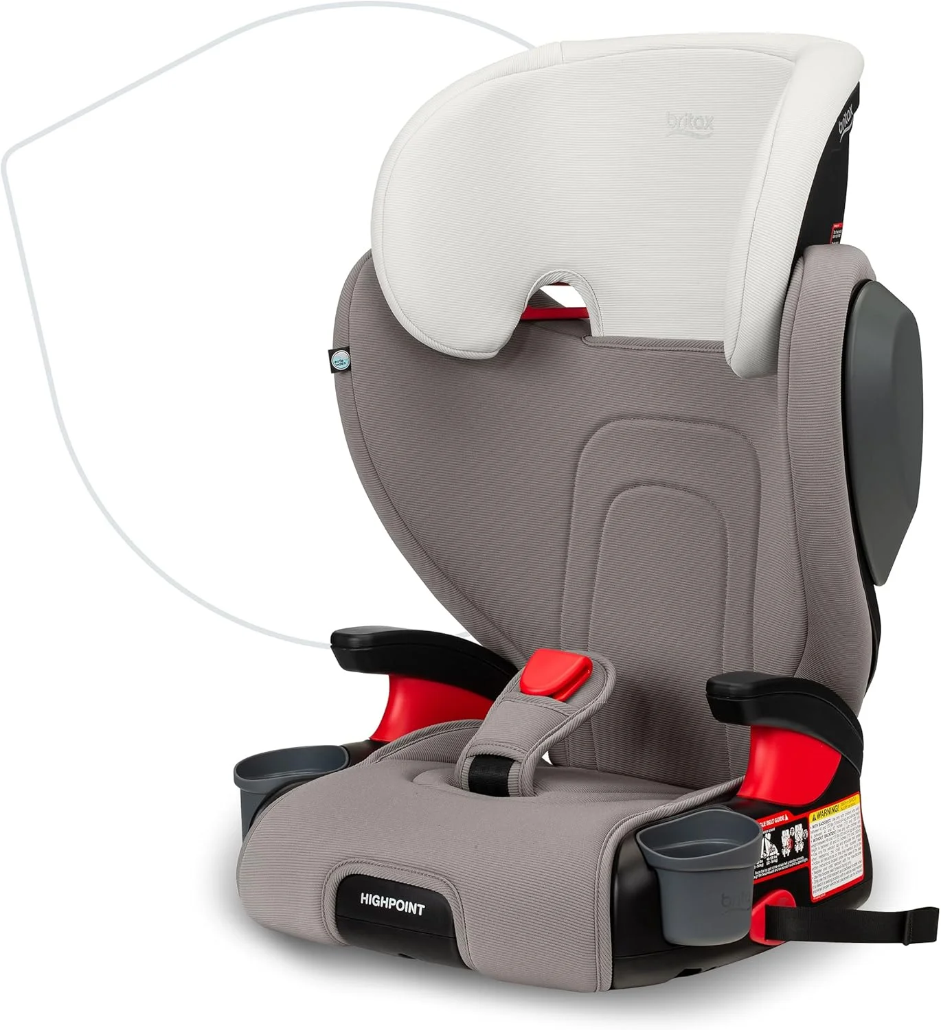 صندلی بوستر بدون پشتی کمربندی Britax Highpoint، SafeWash Gray Ombre صندلی بوستر بدون پشتی کمربندی Britax Highpoint، SafeWash Gray Ombre