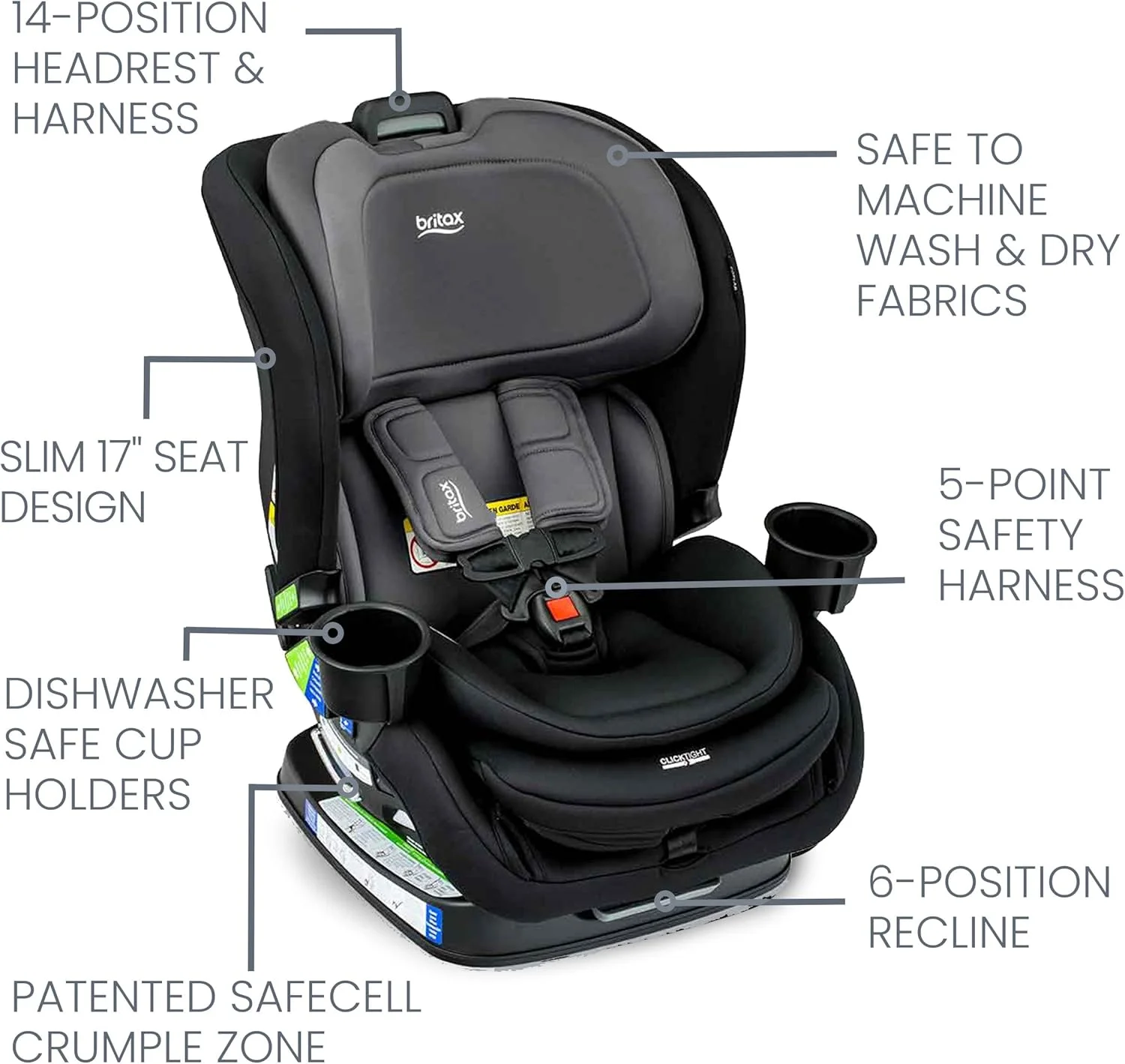 صندلی خودروی تبدیلشونده بریتکس مدل Poplar، رنگ Stone Onyx صندلی خودروی تبدیلشونده بریتکس مدل Poplar، رنگ Stone Onyx