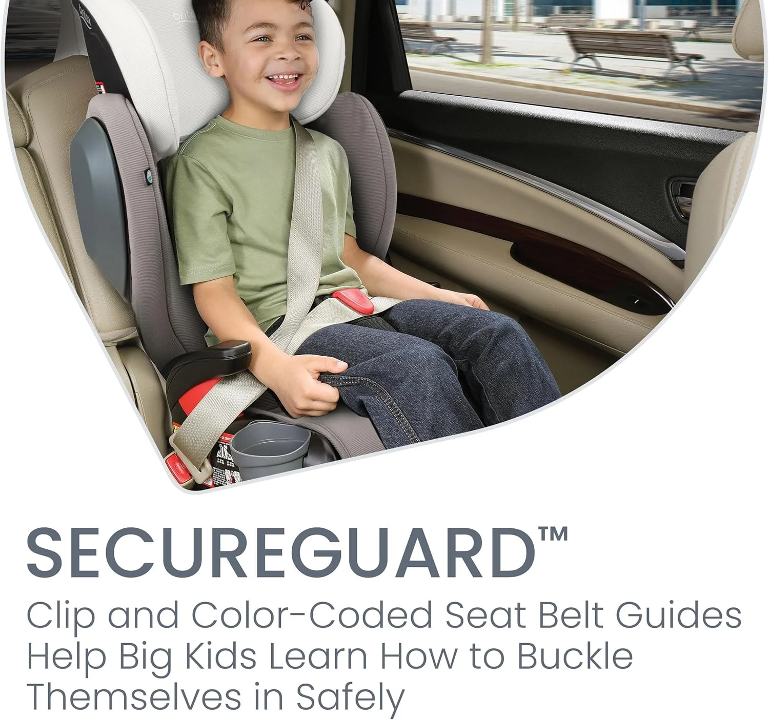 صندلی بوستر بدون پشتی کمربندی Britax Highpoint، SafeWash Gray Ombre صندلی بوستر بدون پشتی کمربندی Britax Highpoint، SafeWash Gray Ombre