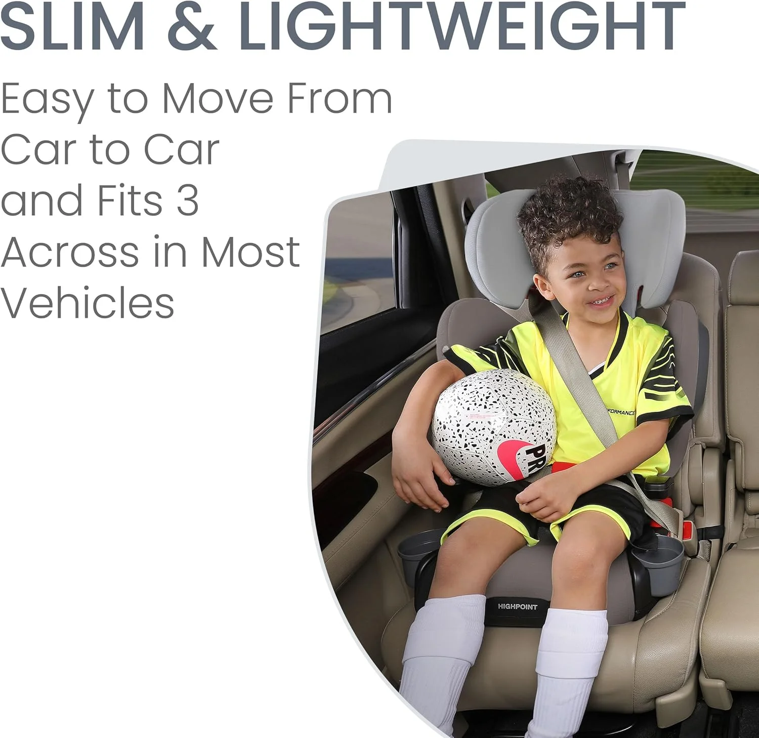 صندلی بوستر بدون پشتی کمربندی Britax Highpoint، SafeWash Gray Ombre صندلی بوستر بدون پشتی کمربندی Britax Highpoint، SafeWash Gray Ombre