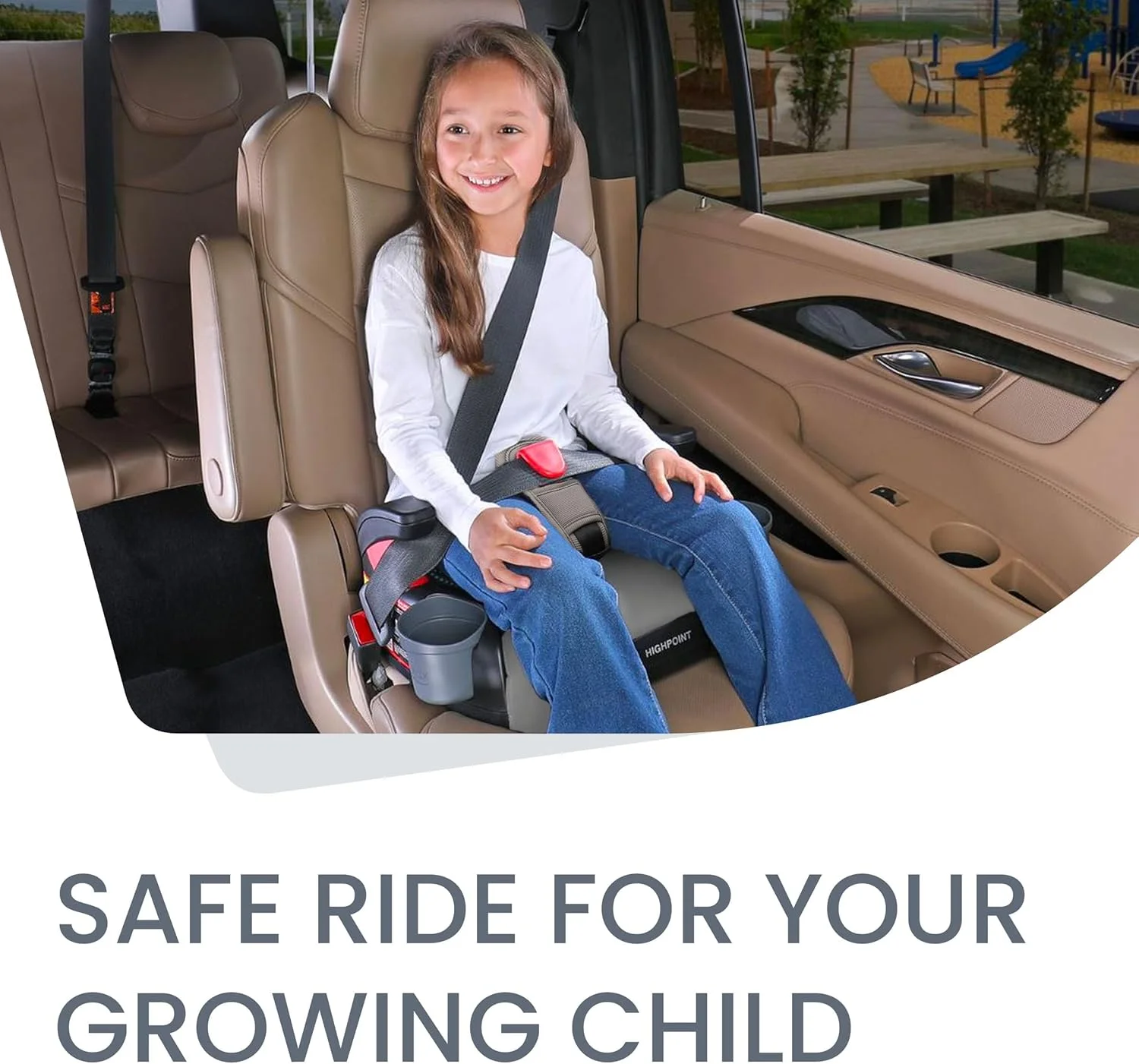 صندلی بوستر بدون پشتی کمربندی Britax Highpoint، SafeWash Gray Ombre صندلی بوستر بدون پشتی کمربندی Britax Highpoint، SafeWash Gray Ombre