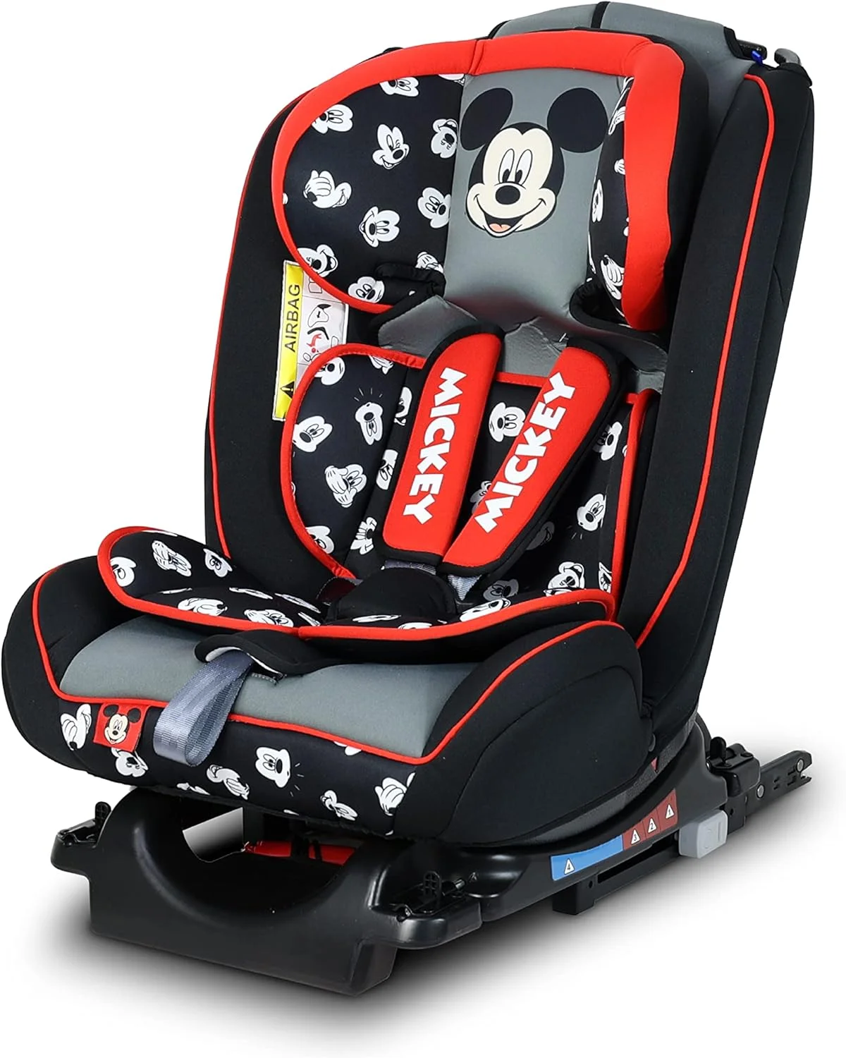 صندلی ماشین کودک دیزنی میکی موس 4 در 1 - دارای 4 حالت تنظیم زاویه خواب - دارای ISOFIX برای ثبات - مناسب از 0 ماهگی تا 12 سالگی (گروه 0+/1/2/3)، تا 36 کیلوگرم (محصول رسمی دیزنی)