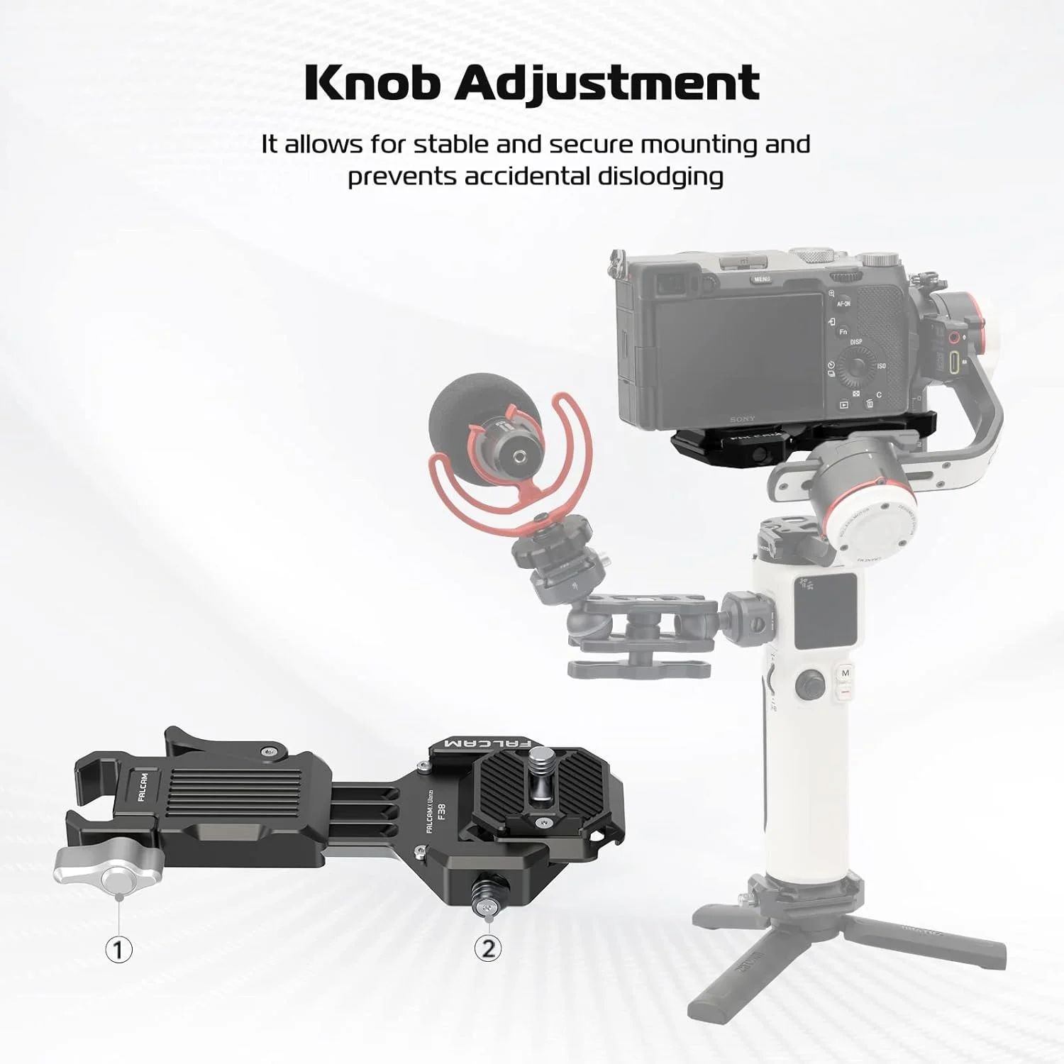صفحه رهاسازی سریع دوربین ULANZI FALCAM F38 برای استابلایزر Zhiyun M3 M2S، صفحه QR ضد انحراف 38 میلی‌متری با بست سریع، سبک و قابل حمل