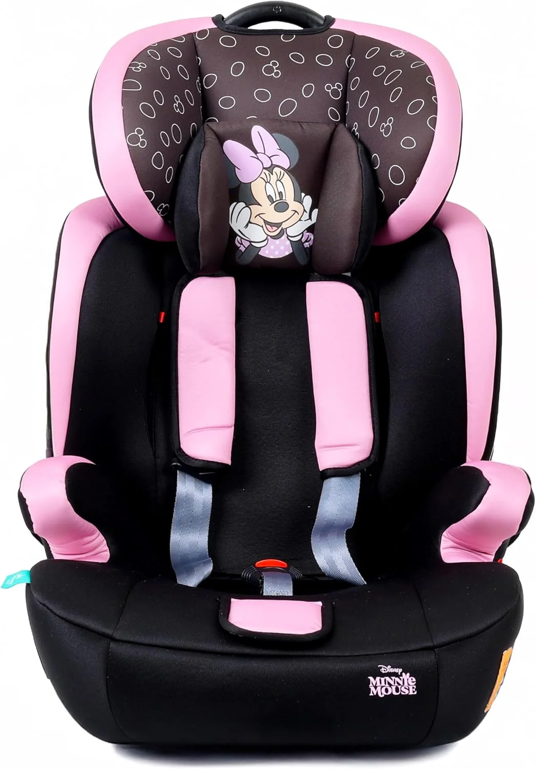 صندلی ماشین کودک دیزنی مینی موس 3 در 1 + صندلی تقویتی - پشتی قابل تنظیم - محافظت اضافی - مناسب از 9 ماهگی تا 12 سال (گروه 1/2/3)، تا 36 کیلوگرم (محصول رسمی دیزنی)