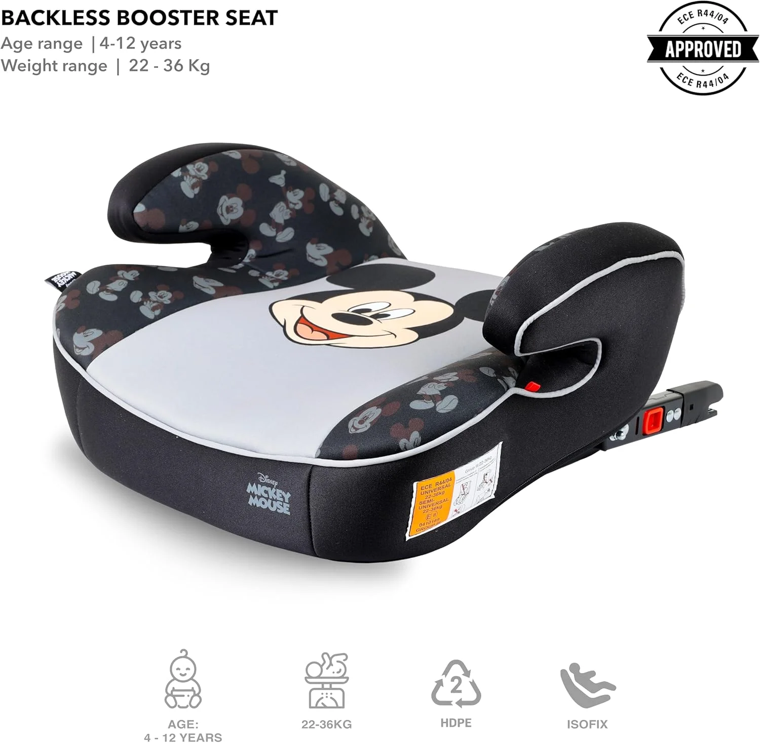 صندلی بوستر کودک دیزنی میکی موس با دسته و نصب ایزوفیکس...مناسب برای همه خودروها...پایه پهن و نرم مناسب برای کودکان 4 تا 12 سال گروه 2/3 محصول رسمی دیزنی، چند رنگ صندلی بوستر کودک دیزنی میکی موس با دسته و نصب ایزوفیکس...مناسب برای همه خودروها...پایه پهن و نرم مناسب برای کودکان 4 تا 12 سال گروه 2/3 محصول رسمی دیزنی، چند رنگ