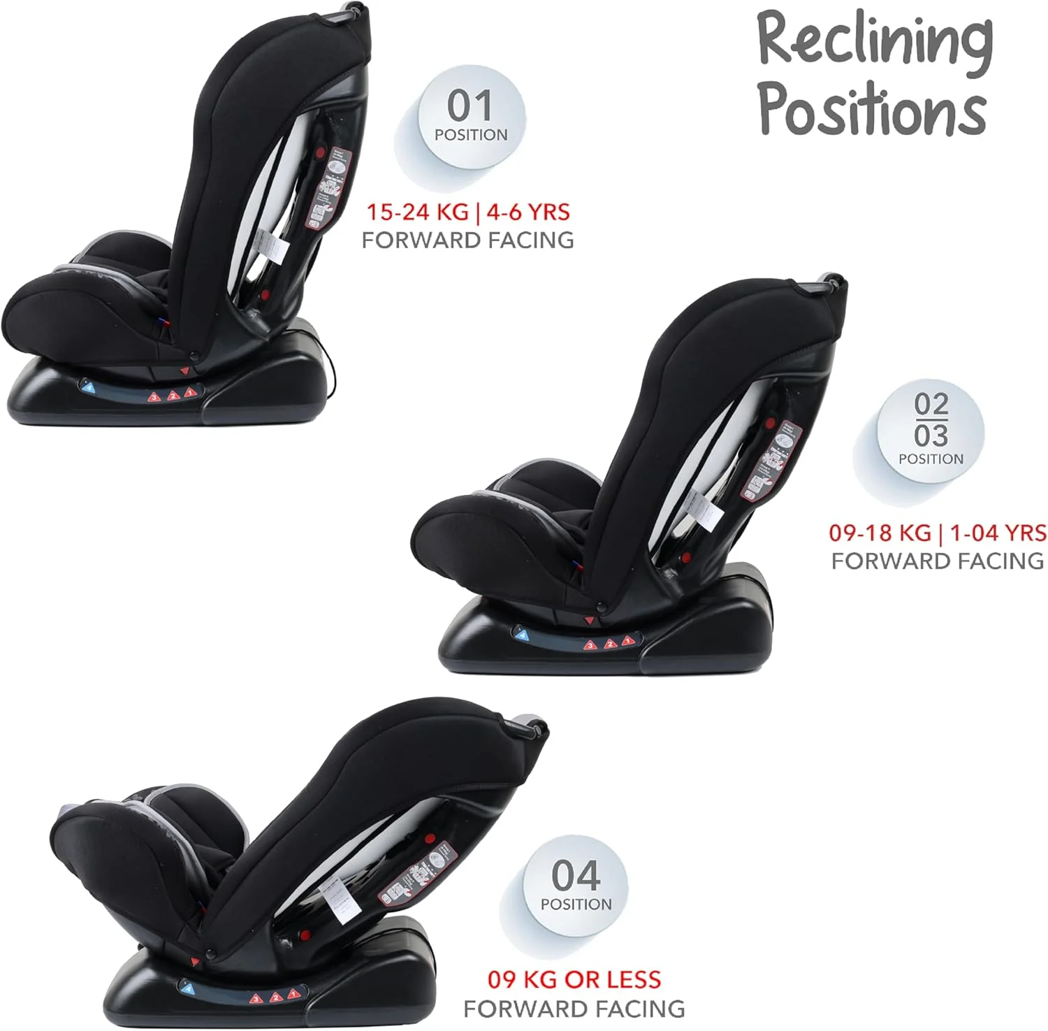 صندلی ماشین کودک دیزنی میکی موس Trucare FZC، 3 در 1، دارای 4 حالت تنظیم زاویه خواب، مناسب از 0 ماهگی تا 6 سالگی، گروه 0+/1/2، تا 25 کیلوگرم، چند رنگ