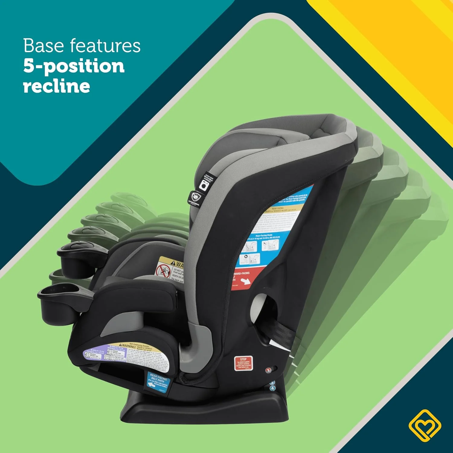 صندلی خودرو کودک Safety 1st Everslim DLX Slim Convertible – صندلی خودرو کودک 4 در 1 تبدیل شونده; صندلی خودرو کودک برای وزن 2 تا 45 کیلوگرم، High Street