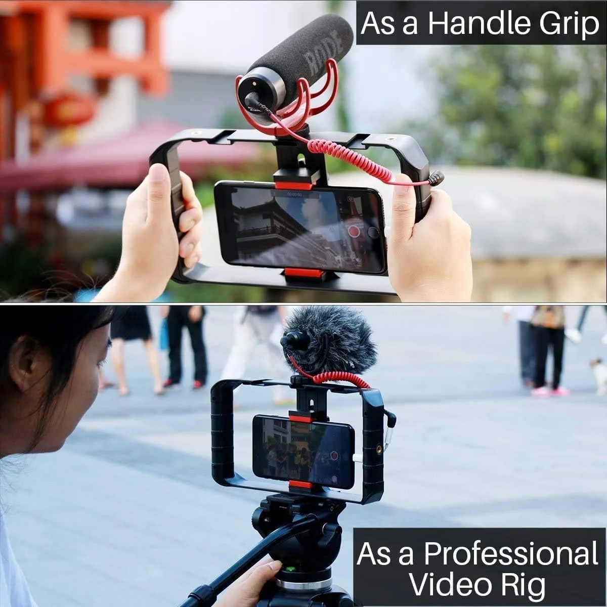ULANZI U Rig Pro Smartphone Video Rig, iPhone Filmmaking Case, Phone Video Stabilizer Grip Tripod Mount for Videomaker Film-maker Videographer for iPhone X 8 Plus Sumsang ULANZI U Rig Pro Smartphone Video Rig, iPhone Filmmaking Case, Phone Video Stabilizer Grip Tripod Mount for Videomaker Film-maker Videographer for iPhone X 8 Plus Sumsang