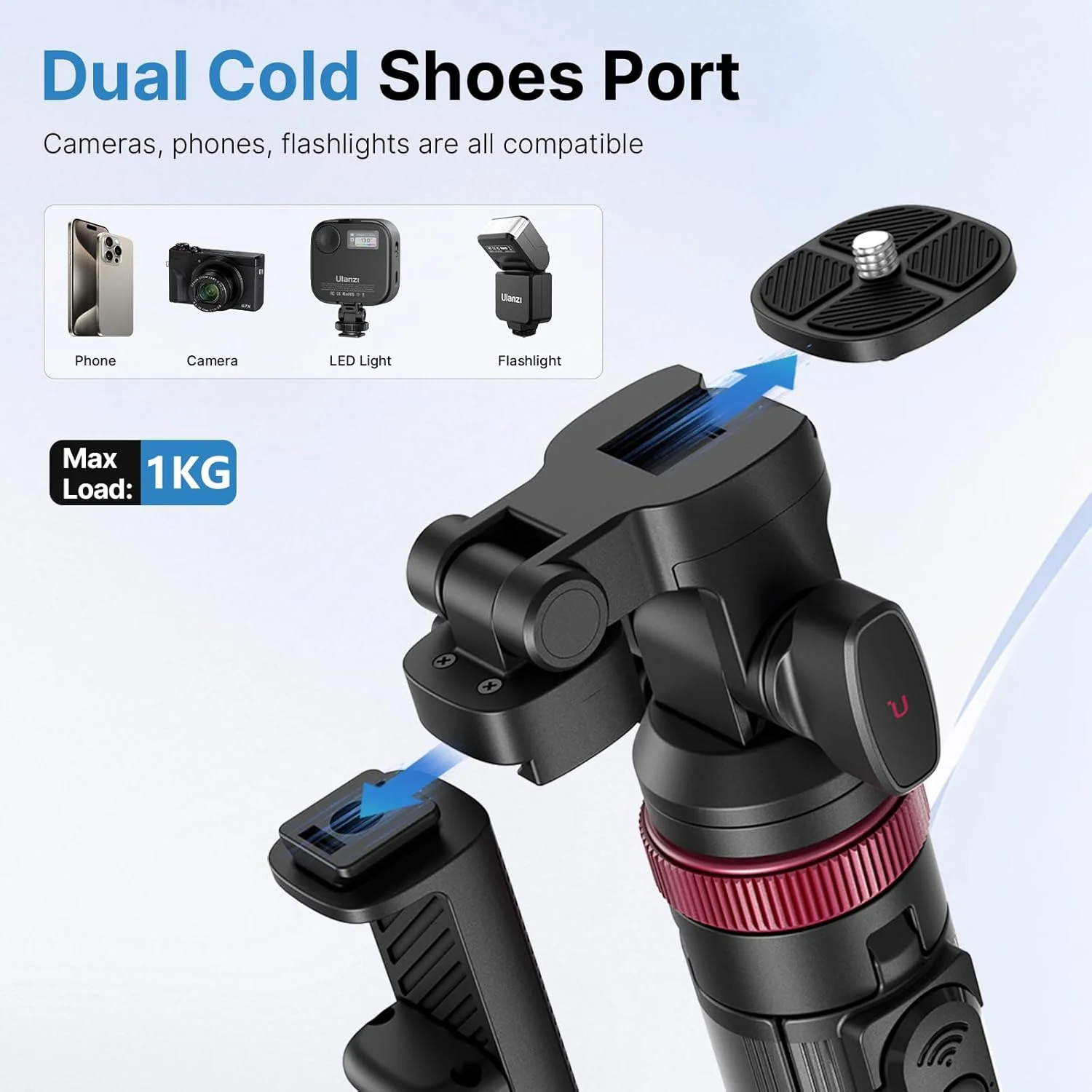 سه پایه گوشی تاشو ULANZI MT-78، پایه سه پایه دوربین گوشی سلفی استیک 72.83 اینچی با گیره گوشی 2 در 1، سه پایه دوربین سر توپی 360 درجه با کفشک سرد برای آیفون سونی کانن، سبک وزن برای مسافرت سه پایه گوشی تاشو ULANZI MT-78، پایه سه پایه دوربین گوشی سلفی استیک 72.83 اینچی با گیره گوشی 2 در 1، سه پایه دوربین سر توپی 360 درجه با کفشک سرد برای آیفون سونی کانن، سبک وزن برای مسافرت