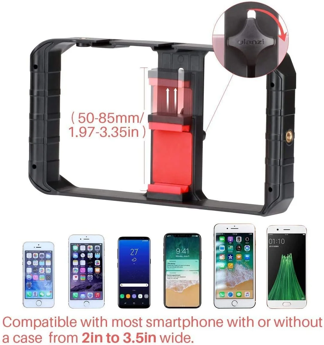 ULANZI U Rig Pro Smartphone Video Rig, iPhone Filmmaking Case, Phone Video Stabilizer Grip Tripod Mount for Videomaker Film-maker Videographer for iPhone X 8 Plus Sumsang ULANZI U Rig Pro Smartphone Video Rig, iPhone Filmmaking Case, Phone Video Stabilizer Grip Tripod Mount for Videomaker Film-maker Videographer for iPhone X 8 Plus Sumsang
