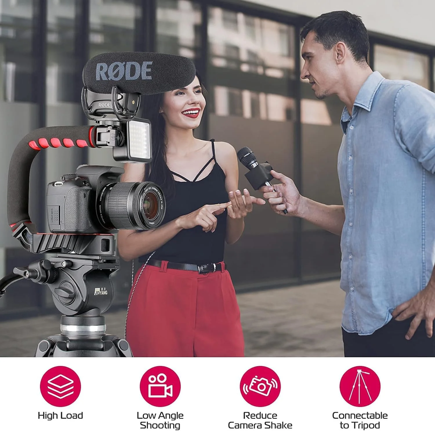 ULANZI U-Grip Pro Handheld Video Rig Steadicam with Triple Cold Shoe, Stabilizing Handle Grip Compatible for iPhone Xs 8 7plus GoPro 7 6 5 Canon NikonSony DSLR Cameras ULANZI U-Grip Pro Handheld Video Rig Steadicam with Triple Cold Shoe, Stabilizing Handle Grip Compatible for iPhone Xs 8 7plus GoPro 7 6 5 Canon NikonSony DSLR Cameras