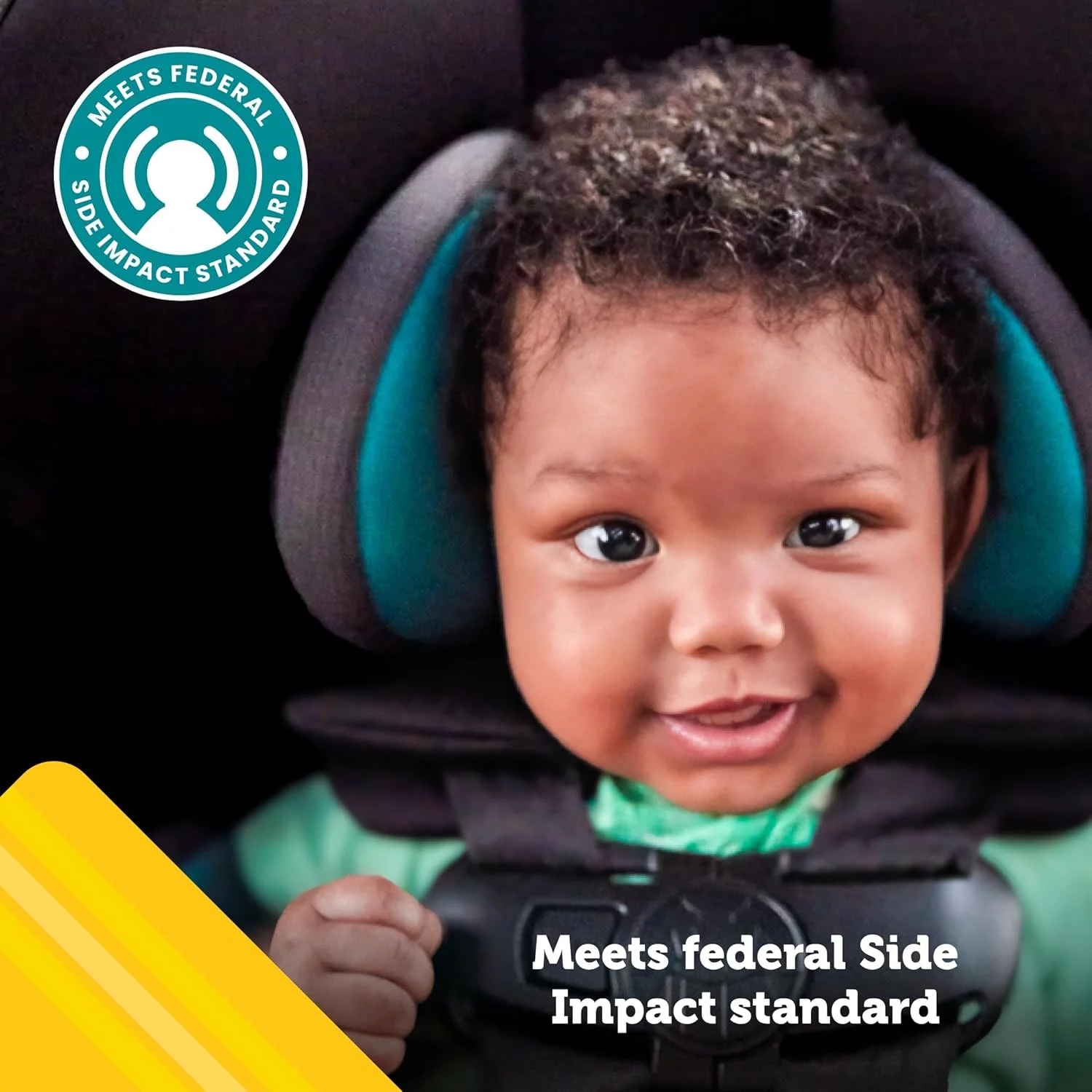 صندلی خودرو کودک Safety 1st Grow and Go مدل All-in-One Slim Convertible، مناسب برای حالت رو به عقب، 2.2 تا 18 کیلوگرم، حالت رو به جلو (13.6 تا 29.5 کیلوگرم)، صندلی تقویت کننده پشتی بلند 18 تا 45 کیلوگرم، Green Gables