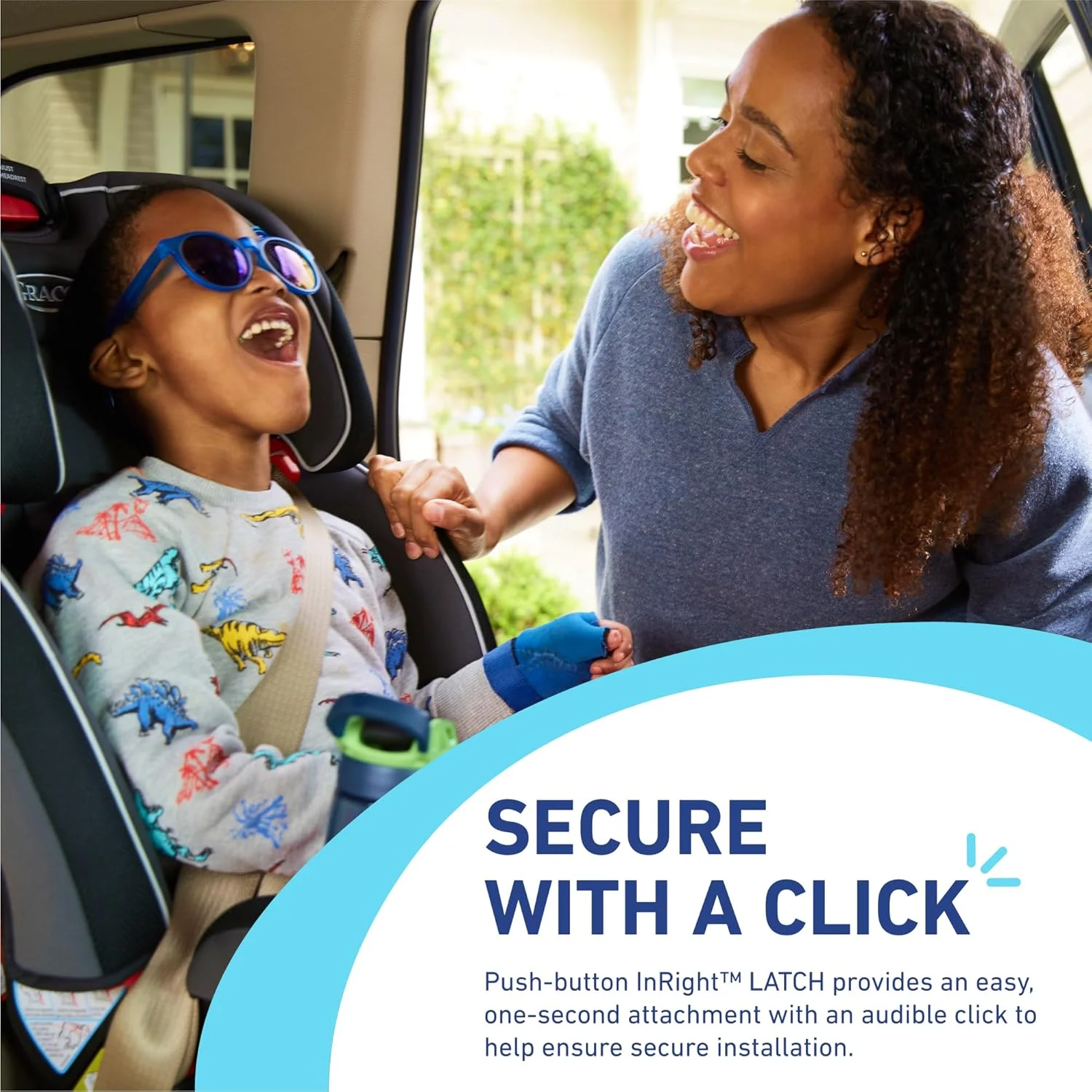 صندلی خودرو گراکو اسلیم فیت 3 در 1 - طراحی باریک و راحت، صرفه جویی در فضا در صندلی عقب خودروی شما، دارسی، سایز واحد