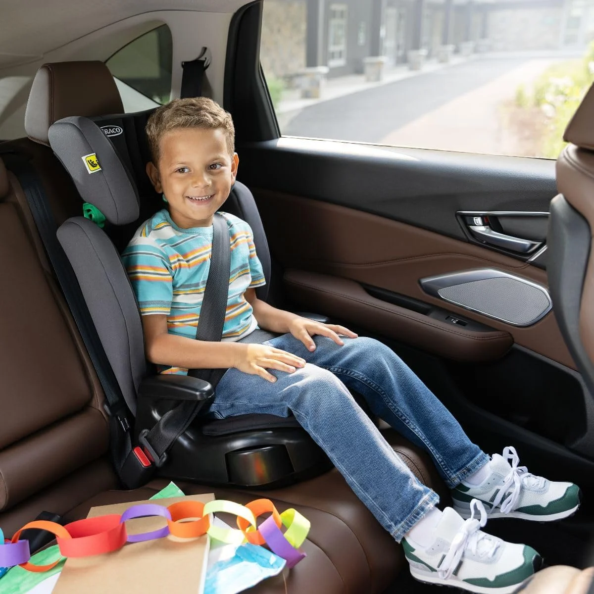 صندلی خودرو کودک گراکو جونیور مکسی i-Size R129 با پشتی بلند و جا لیوانی، مناسب برای قد 100-150 سانتی متر (تقریباً 3.5 تا 12 سال) - مشکی نیمه شب صندلی خودرو کودک گراکو جونیور مکسی i-Size R129 با پشتی بلند و جا لیوانی، مناسب برای قد 100-150 سانتی متر (تقریباً 3.5 تا 12 سال) - مشکی نیمه شب