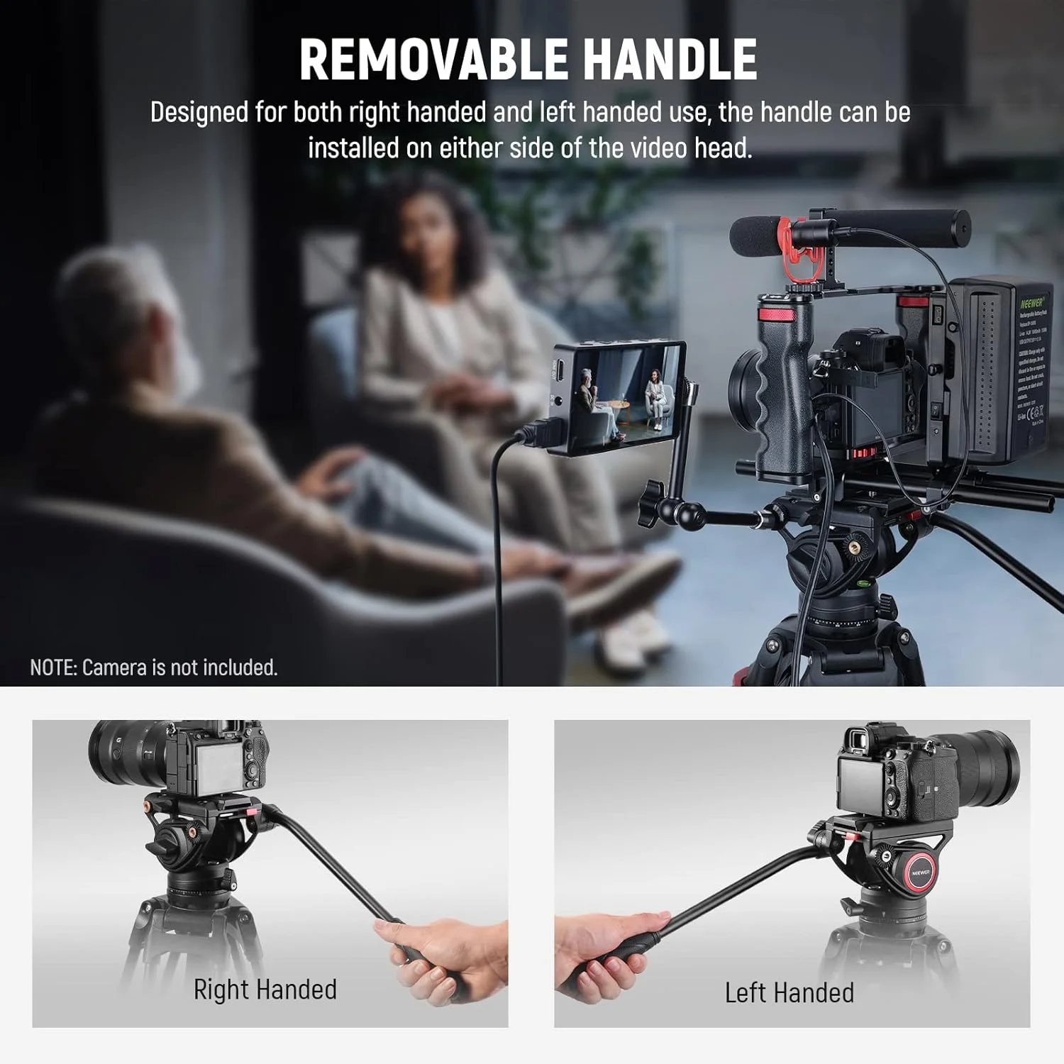 NEEWER 74 Inch Pro Video Tripod with Fluid Head, QR Plate Compatible with DJI RS Gimbals, Durable Camera Tripod with Telescopic Handle Scaled Base for DSLR, Max. Load 17.6 lb/8 kg, TP74 NEEWER 74 Inch Pro Video Tripod with Fluid Head, QR Plate Compatible with DJI RS Gimbals, Durable Camera Tripod with Telescopic Handle Scaled Base for DSLR, Max. Load 17.6 lb/8 kg, TP74