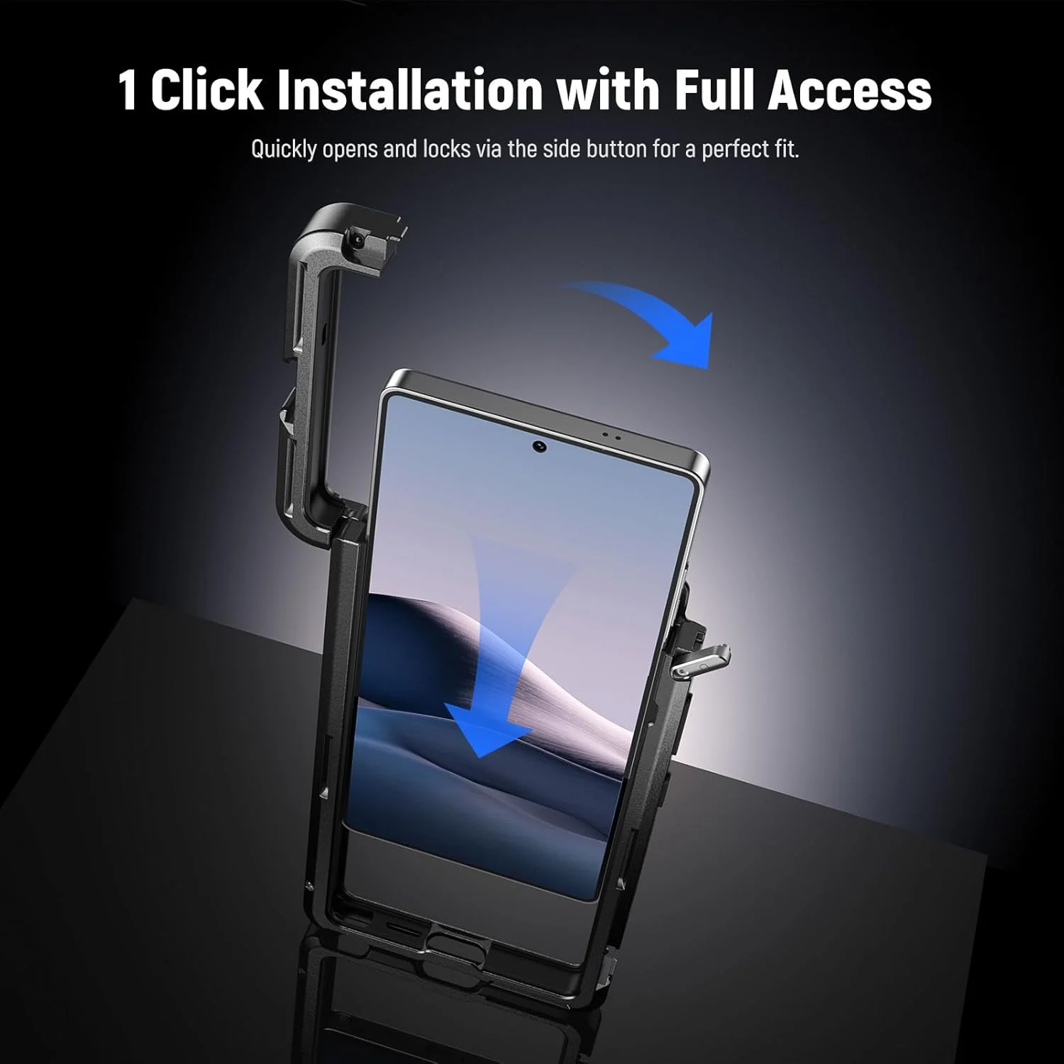 NEEWER S25 Ultra Mobile Phone Cage, Mobile Video Rig Stabiliser with 67 mm Filter Adapter, 17 mm Lens Back Plate, T Mount Adapter Compatible with Moment Samsung Galaxy S25 Ultra, 1 x Cleaning Cloth