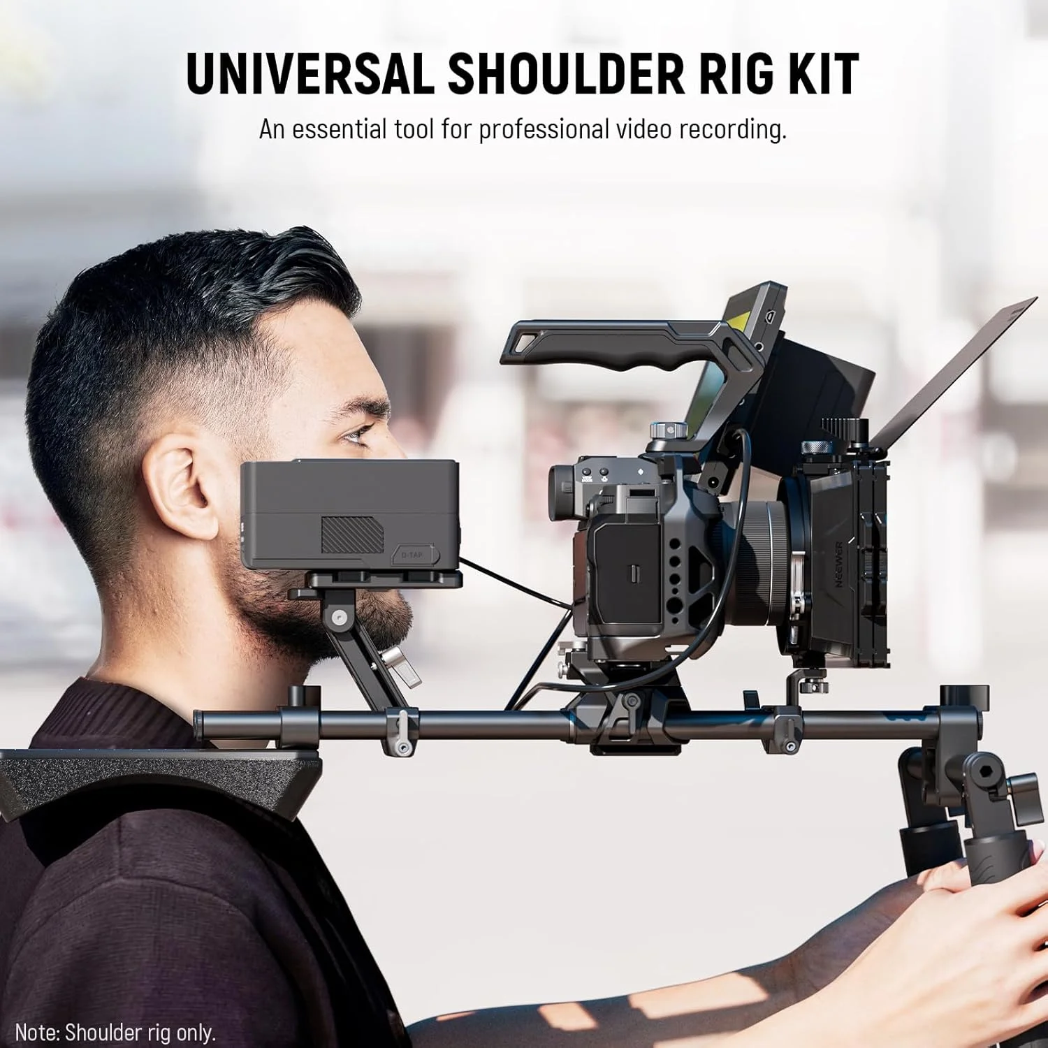 پایه شانهای فیلمبرداری NEEWER مدل SR007 با قابلیت نصب سریع دوربین DSLR و فیلمبرداری Arca، دستههای دوتایی، میلههای 15 میلیمتری (40 سانتیمتری)، تثبیتکننده فیلمبرداری سازگار با SmallRig Follow Focus پایه شانهای فیلمبرداری NEEWER مدل SR007 با قابلیت نصب سریع دوربین DSLR و فیلمبرداری Arca، دستههای دوتایی، میلههای 15 میلیمتری (40 سانتیمتری)، تثبیتکننده فیلمبرداری سازگار با SmallRig Follow Focus