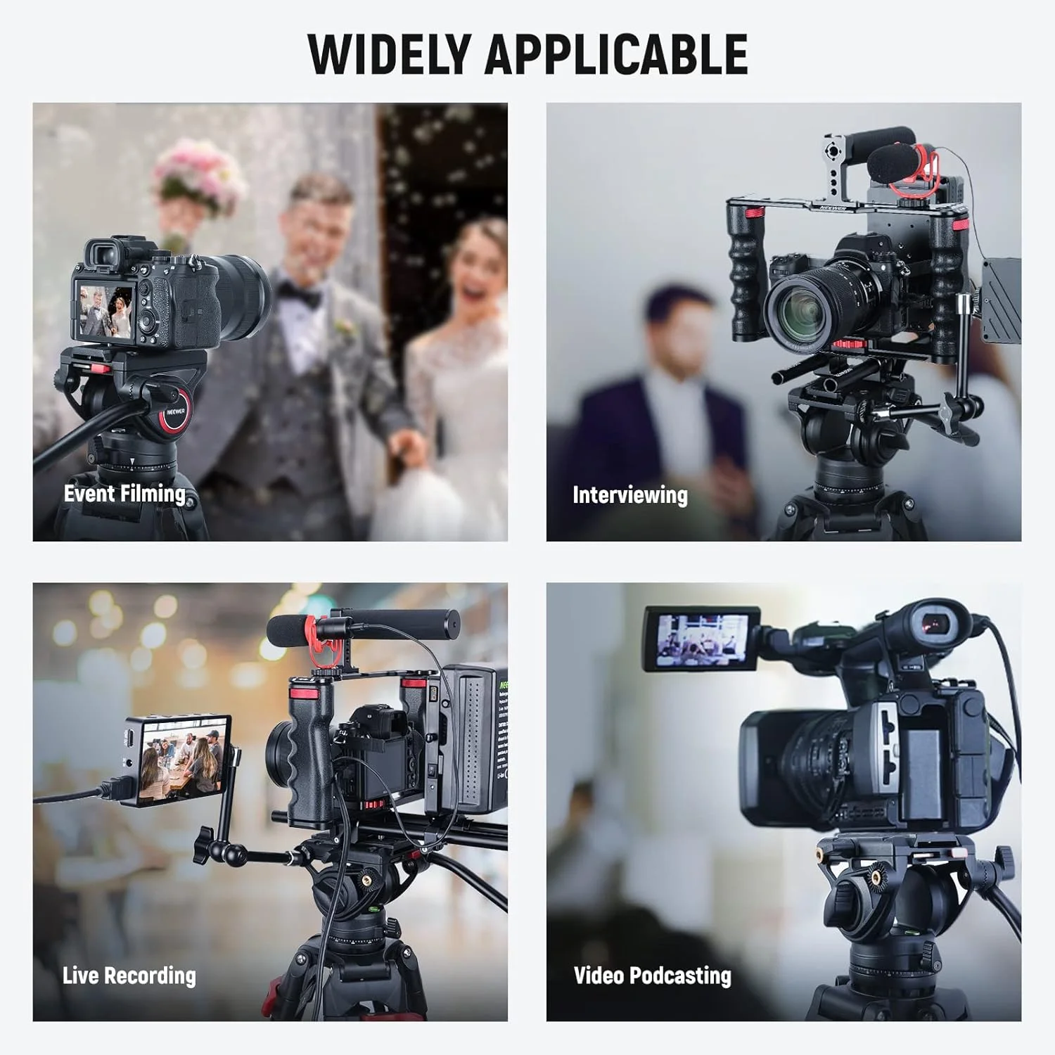 NEEWER 74 Inch Pro Video Tripod with Fluid Head, QR Plate Compatible with DJI RS Gimbals, Durable Camera Tripod with Telescopic Handle Scaled Base for DSLR, Max. Load 17.6 lb/8 kg, TP74 NEEWER 74 Inch Pro Video Tripod with Fluid Head, QR Plate Compatible with DJI RS Gimbals, Durable Camera Tripod with Telescopic Handle Scaled Base for DSLR, Max. Load 17.6 lb/8 kg, TP74