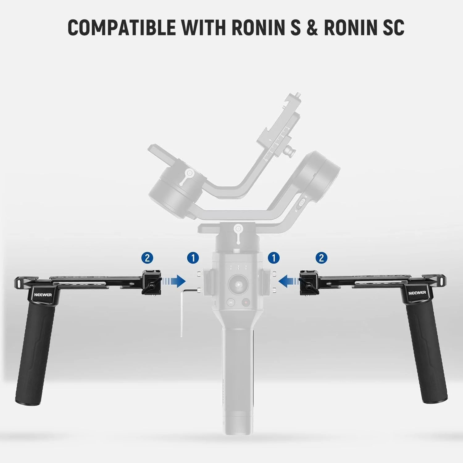 نگهدارنده دوگانه NEEWER سازگار با DJI RS4 RS4 Pro RS3 RS3 Pro RS2 RSC2 Ronin S SC Gimbal، کیت دسته دوگانه با 2 ریل مینی ناتو، گیره های ناتو با رهاسازی سریع، رزوه های 1/4 اینچی و 3/8 اینچی، GA006 نگهدارنده دوگانه NEEWER سازگار با DJI RS4 RS4 Pro RS3 RS3 Pro RS2 RSC2 Ronin S SC Gimbal، کیت دسته دوگانه با 2 ریل مینی ناتو، گیره های ناتو با رهاسازی سریع، رزوه های 1/4 اینچی و 3/8 اینچی، GA006