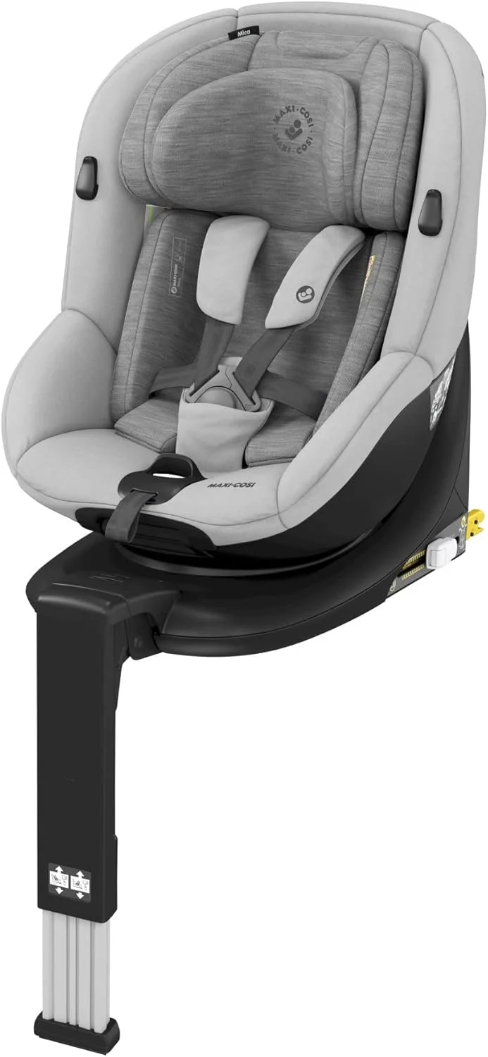 صندلی خودرو چرخشی 360 درجه Maxi-Cosi Mica با Isofix، تبدیل‌شدنی، رو به عقب و رو به جلو، از بدو تولد تا 4 سالگی، 40-105 سانتی‌متر، خاکستری اصیل