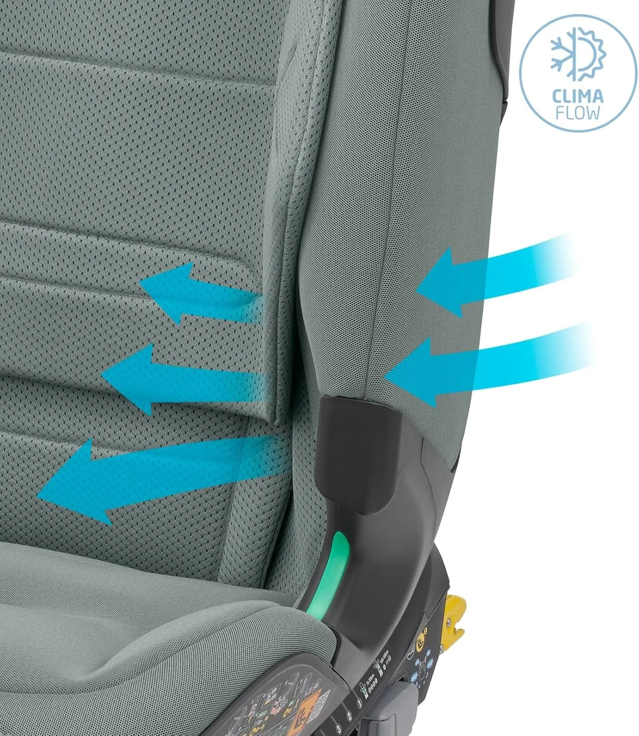 صندلی خودرو کودک Maxi-Cosi Titan Pro i-Size، محافظت جانبی G-CELL، کنترل دمای ClimaFlow، بالشتک های ایمنی AirProtect، 15 ماه تا 12 سال، خاکستری اصیل