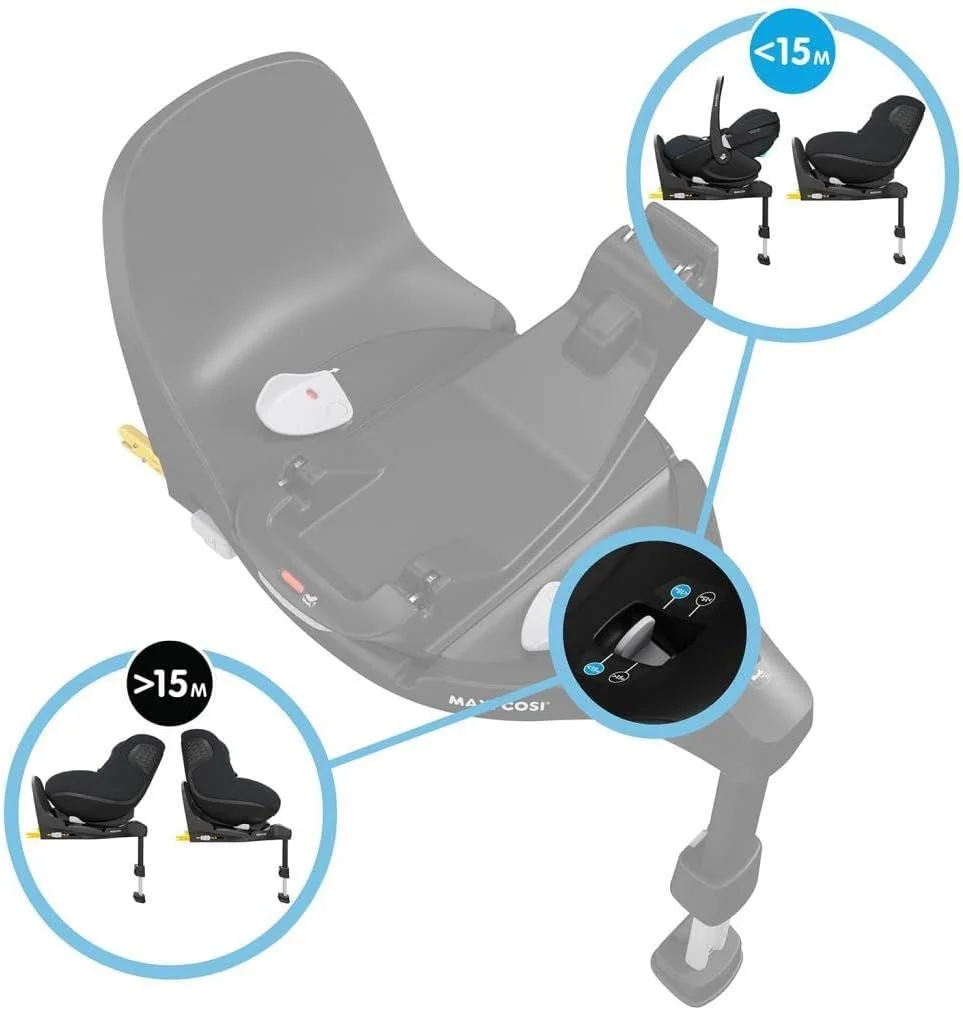 پایه صندلی ماشین کودک Maxi-Cosi FamilyFix 360 Pro، فناوری نوآورانه SlideTech، چرخش FlexiSpin با یک دست، نشانگرهای نصب بصری، 0-4 سال، مشکی پایه صندلی ماشین کودک Maxi-Cosi FamilyFix 360 Pro، فناوری نوآورانه SlideTech، چرخش FlexiSpin با یک دست، نشانگرهای نصب بصری، 0-4 سال، مشکی