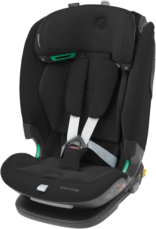 صندلی خودرو کودک Maxi-Cosi Titan Pro2 i-Size، محافظت جانبی G-CELL، کنترل دمای ClimaFlow، بالشتک های ایمنی Air Protect، 15 ماه تا 12 سال، مشکی اصیل