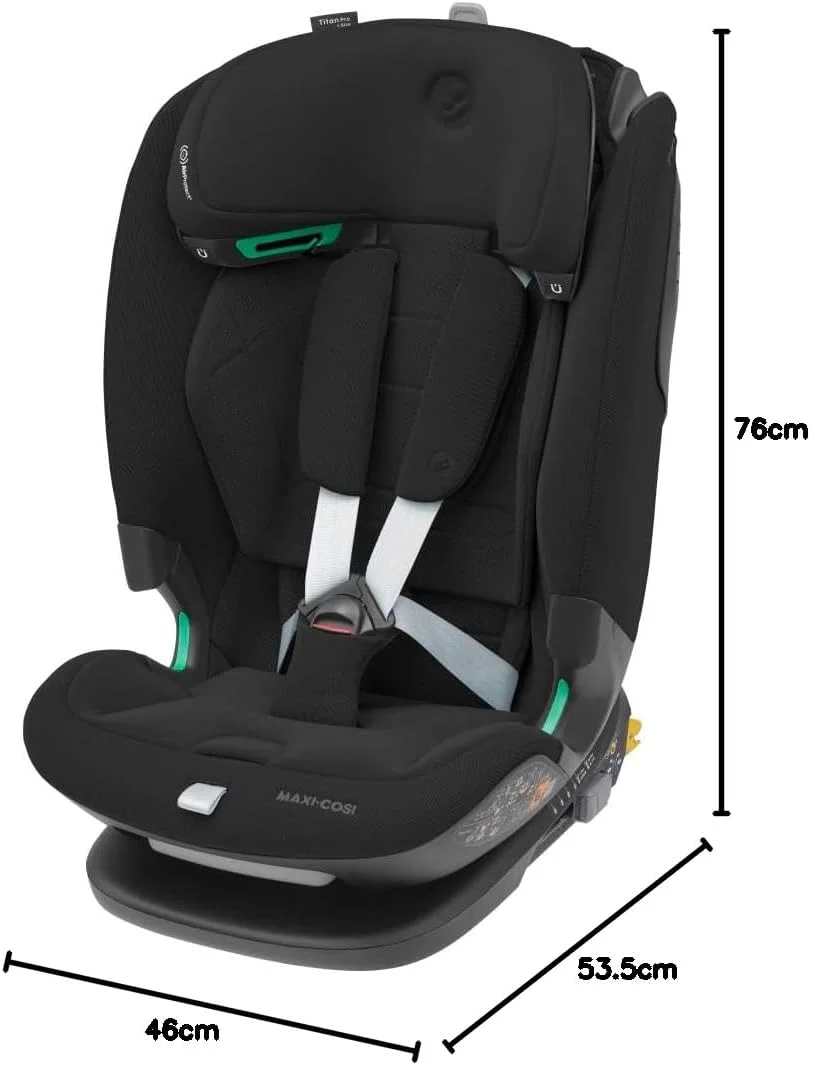 صندلی خودرو کودک Maxi-Cosi Titan Pro2 i-Size، محافظت جانبی G-CELL، کنترل دمای ClimaFlow، بالشتک های ایمنی Air Protect، 15 ماه تا 12 سال، مشکی اصیل صندلی خودرو کودک Maxi-Cosi Titan Pro2 i-Size، محافظت جانبی G-CELL، کنترل دمای ClimaFlow، بالشتک های ایمنی Air Protect، 15 ماه تا 12 سال، مشکی اصیل