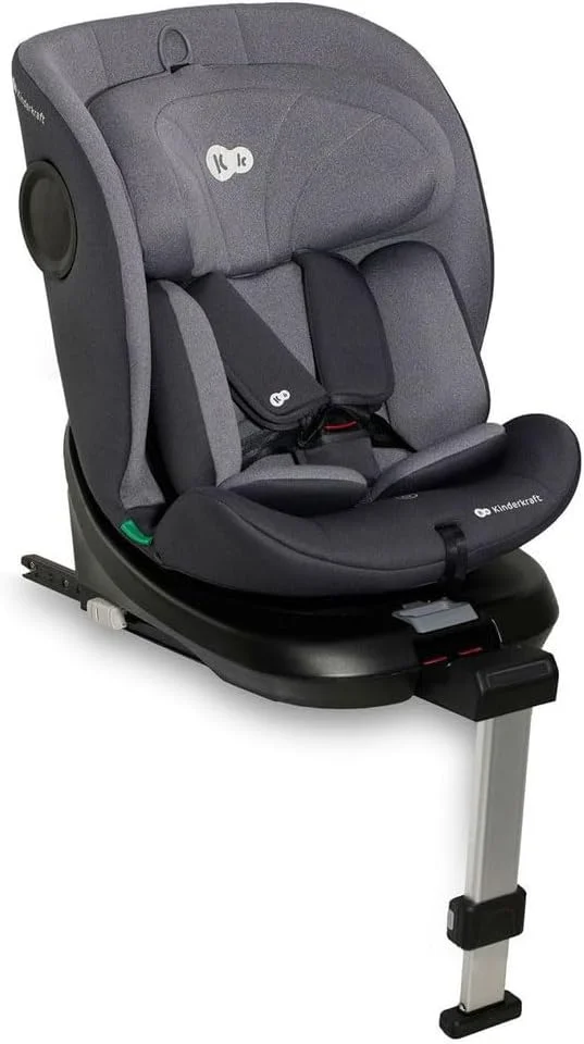 صندلی خودرو کودک چرخشی 360 درجه Kinderkraft I-360 i-Size - از بدو تولد تا 12 سال - 0-36 کیلوگرم (40-150 سانتی متر) با ISOFIX - خاکستری
